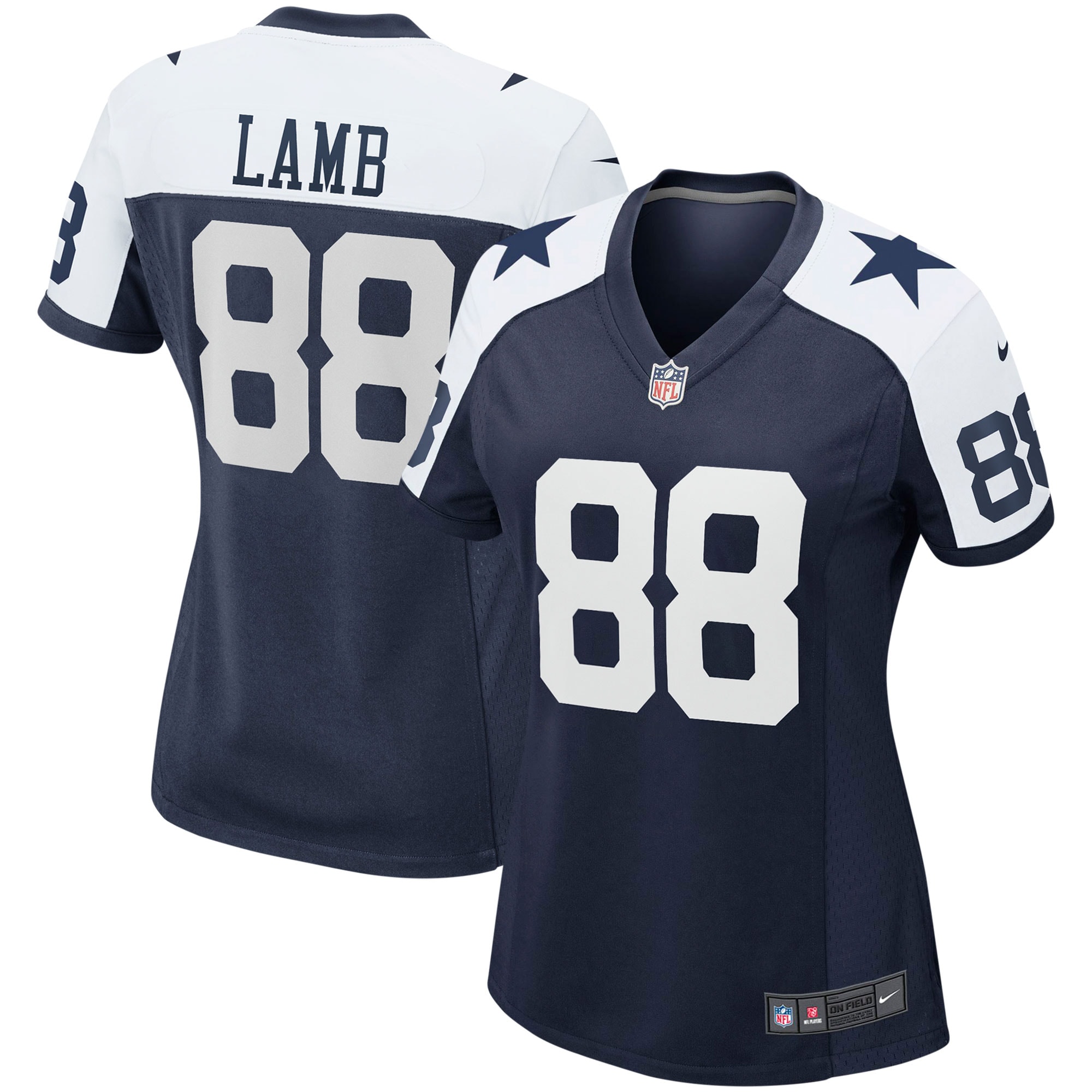 Women's Dallas Cowboys CeeDee Lamb Navy Alternate Game Team Jersey JS9735 Saliibo