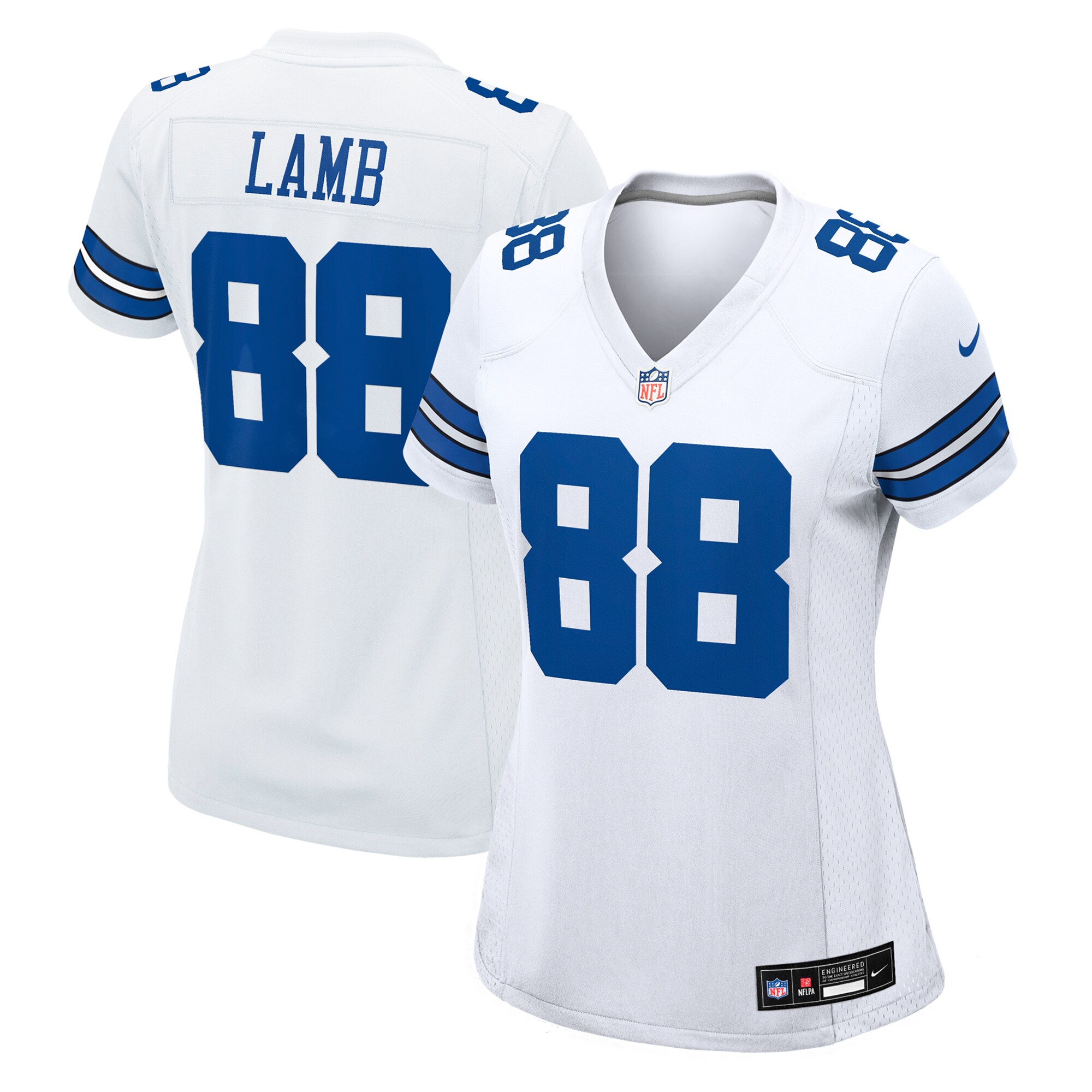 Women's Dallas Cowboys CeeDee Lamb White Game Jersey JS6713 Saliibo