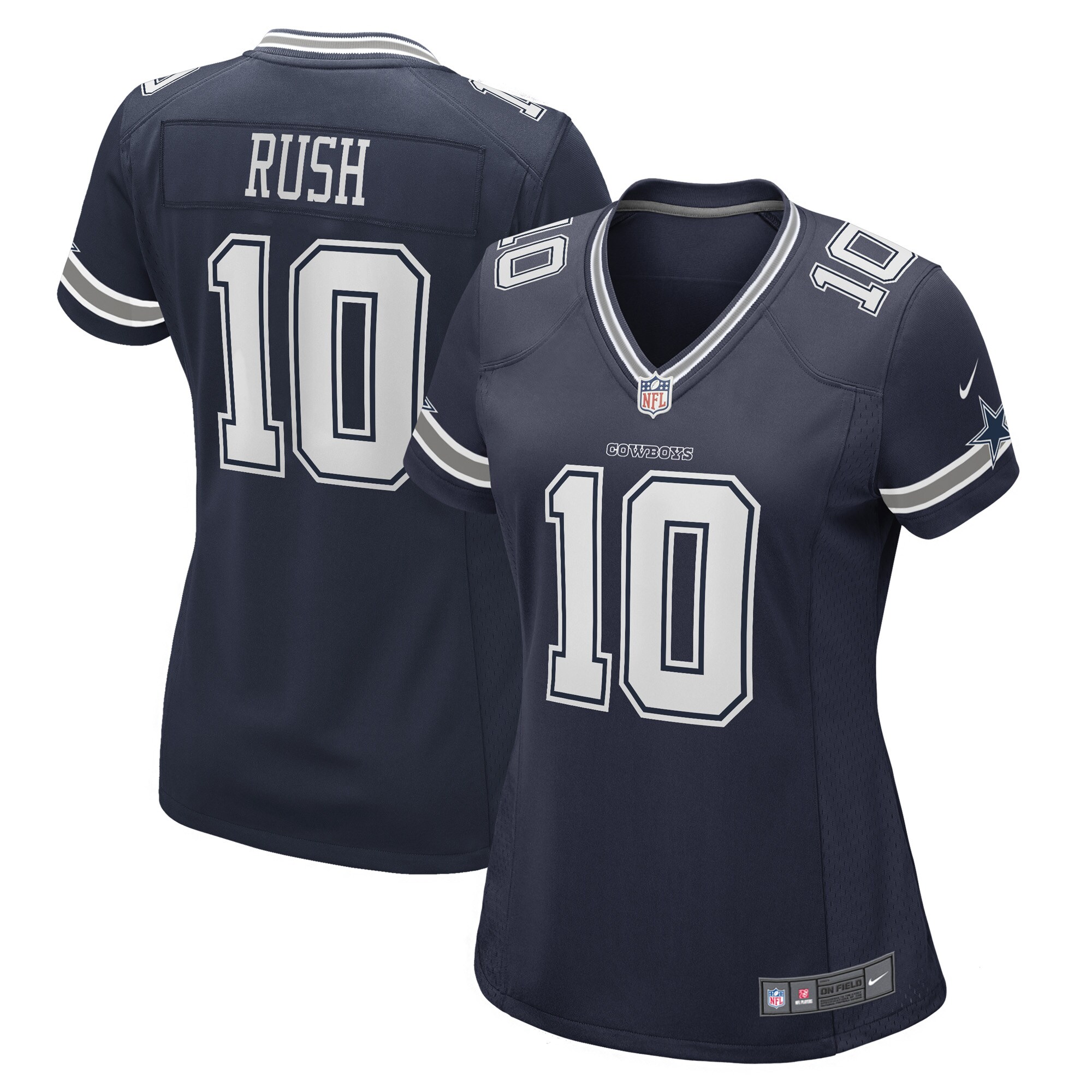 Women's Dallas Cowboys Cooper Rush Navy Game Player Jersey JS6477 Saliibo