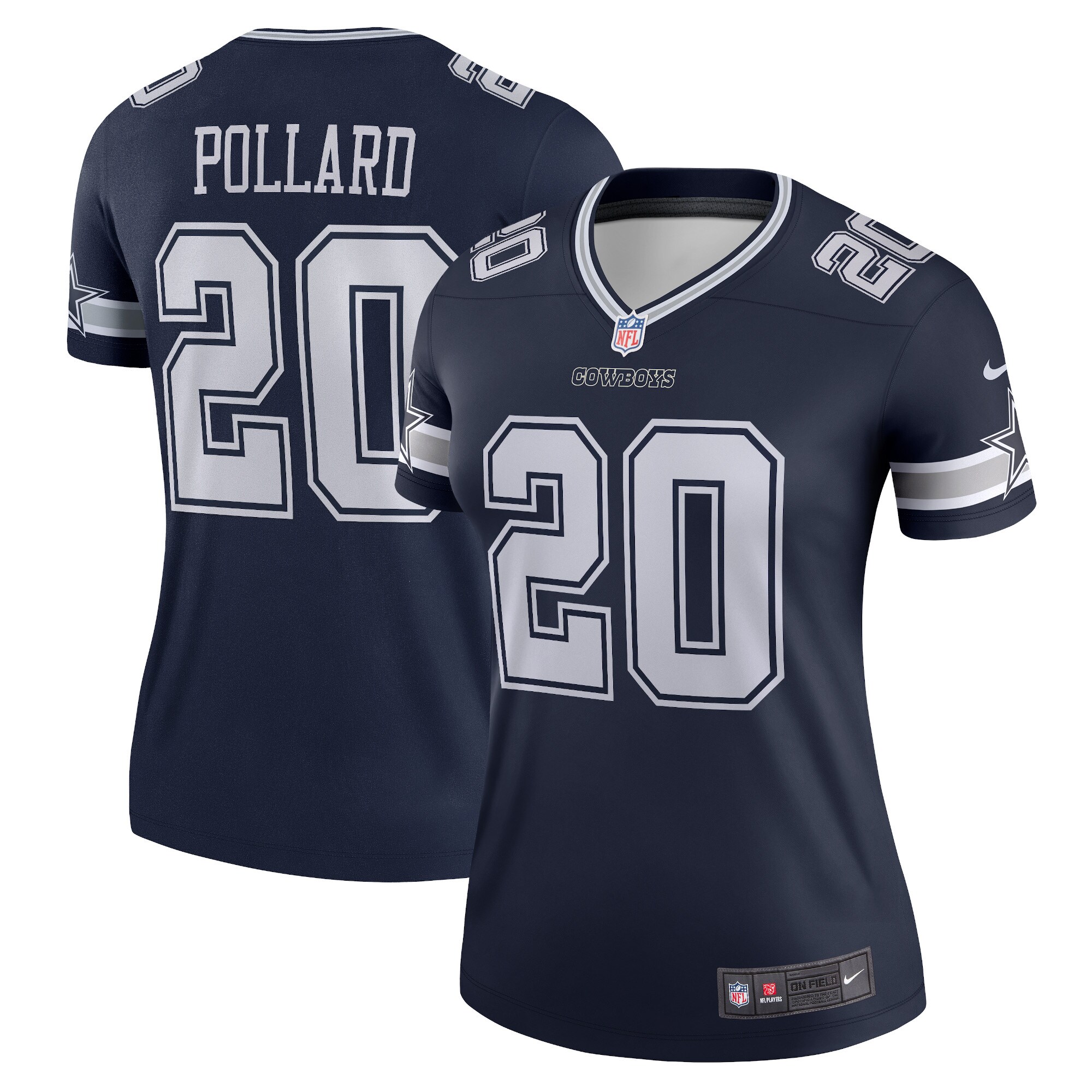 Women's Dallas Cowboys Tony Pollard Navy Legend Player Performance Top JS2599 Saliibo