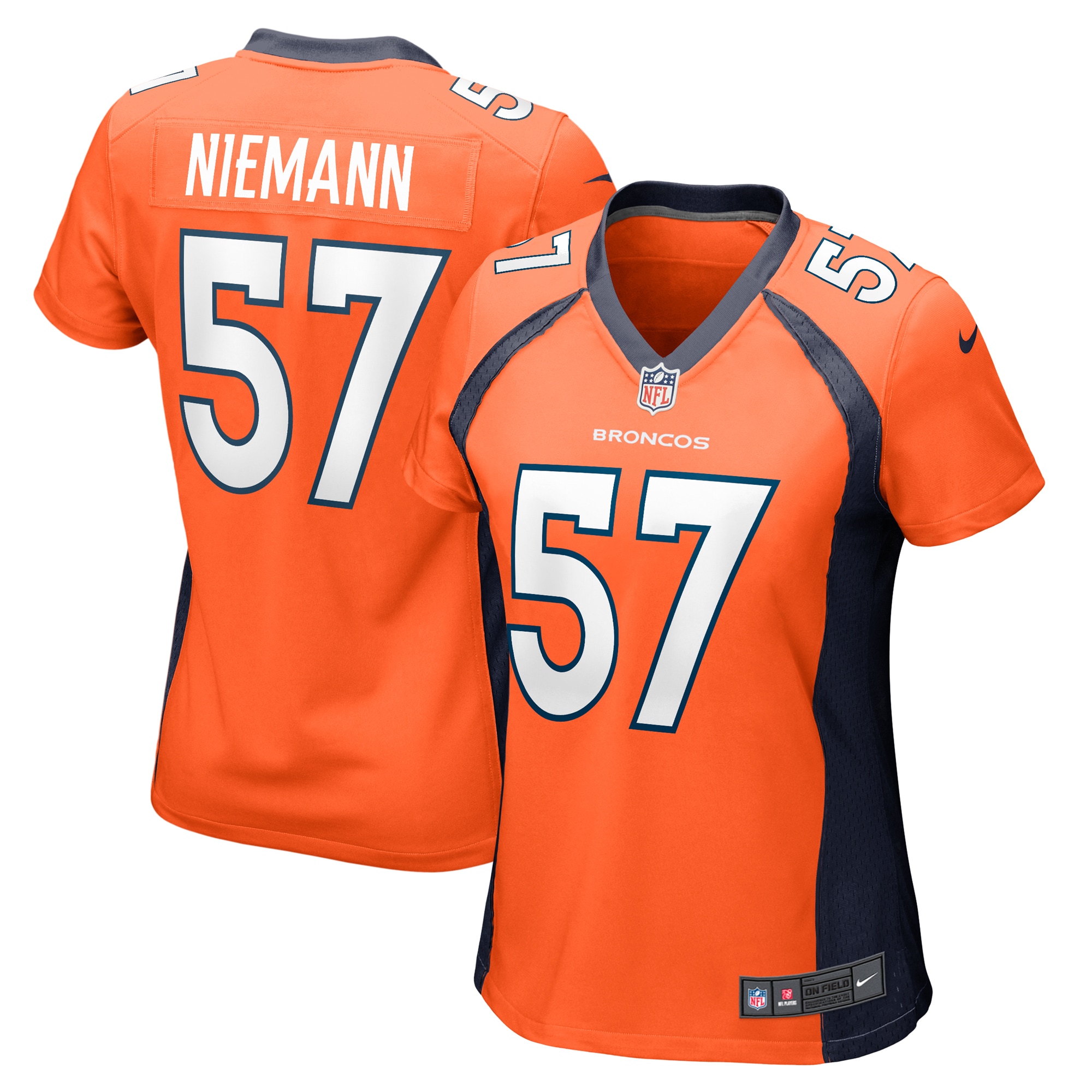 Women's Denver Broncos Ben Niemann Orange Team Game Jersey JS1849 Saliibo