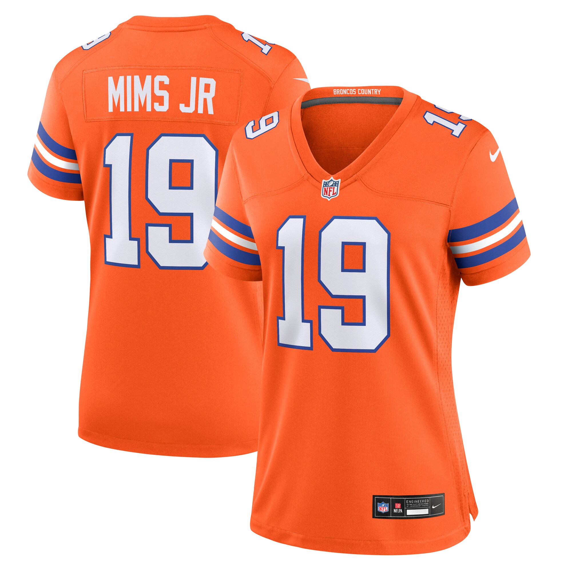 Women's Denver Broncos Marvin Mims Jr Orange Mile High Collection 1977 Throwback Player Game Jersey JS8490 Saliibo