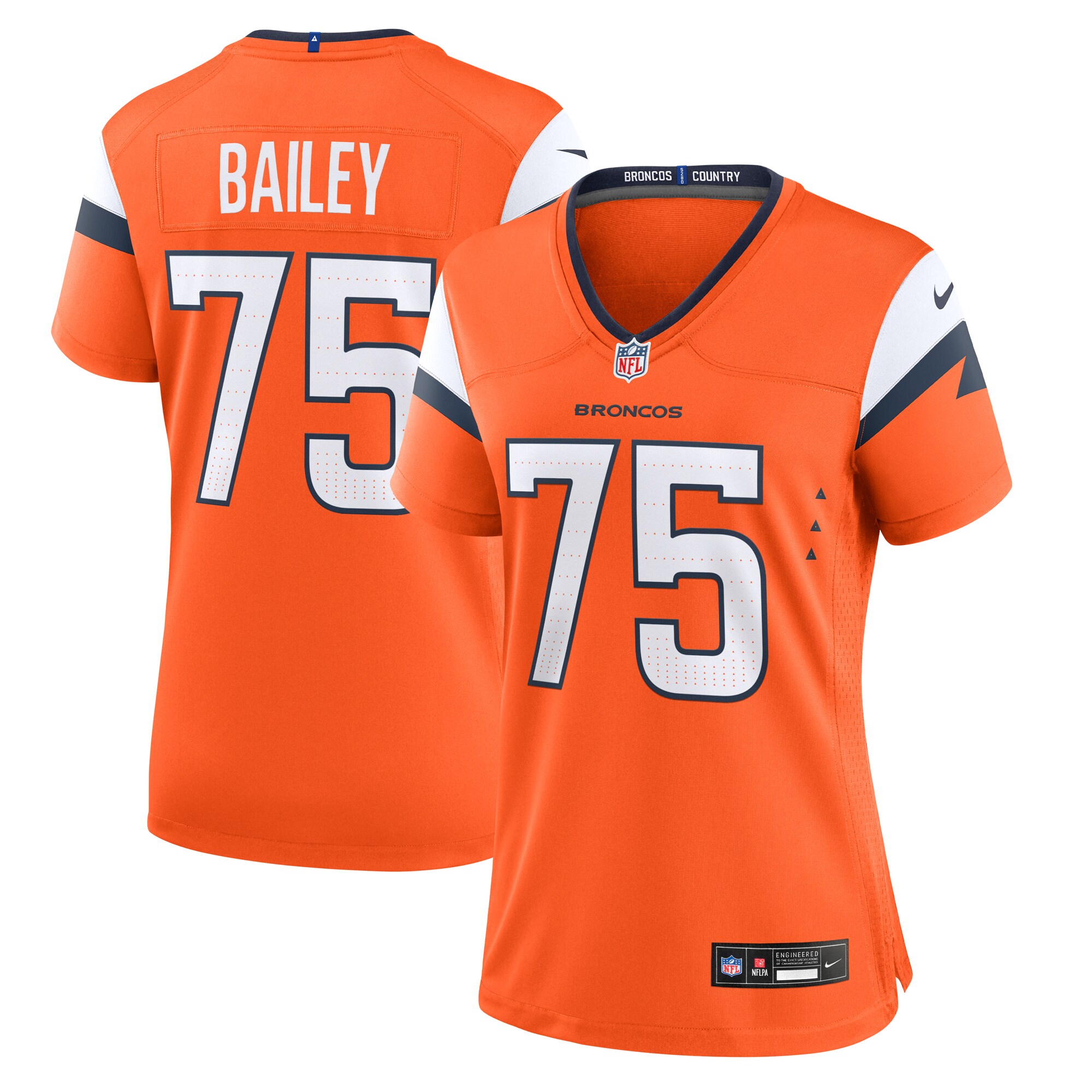 Women's Denver Broncos Quinn Bailey Orange Team Game Jersey JS7932 Saliibo