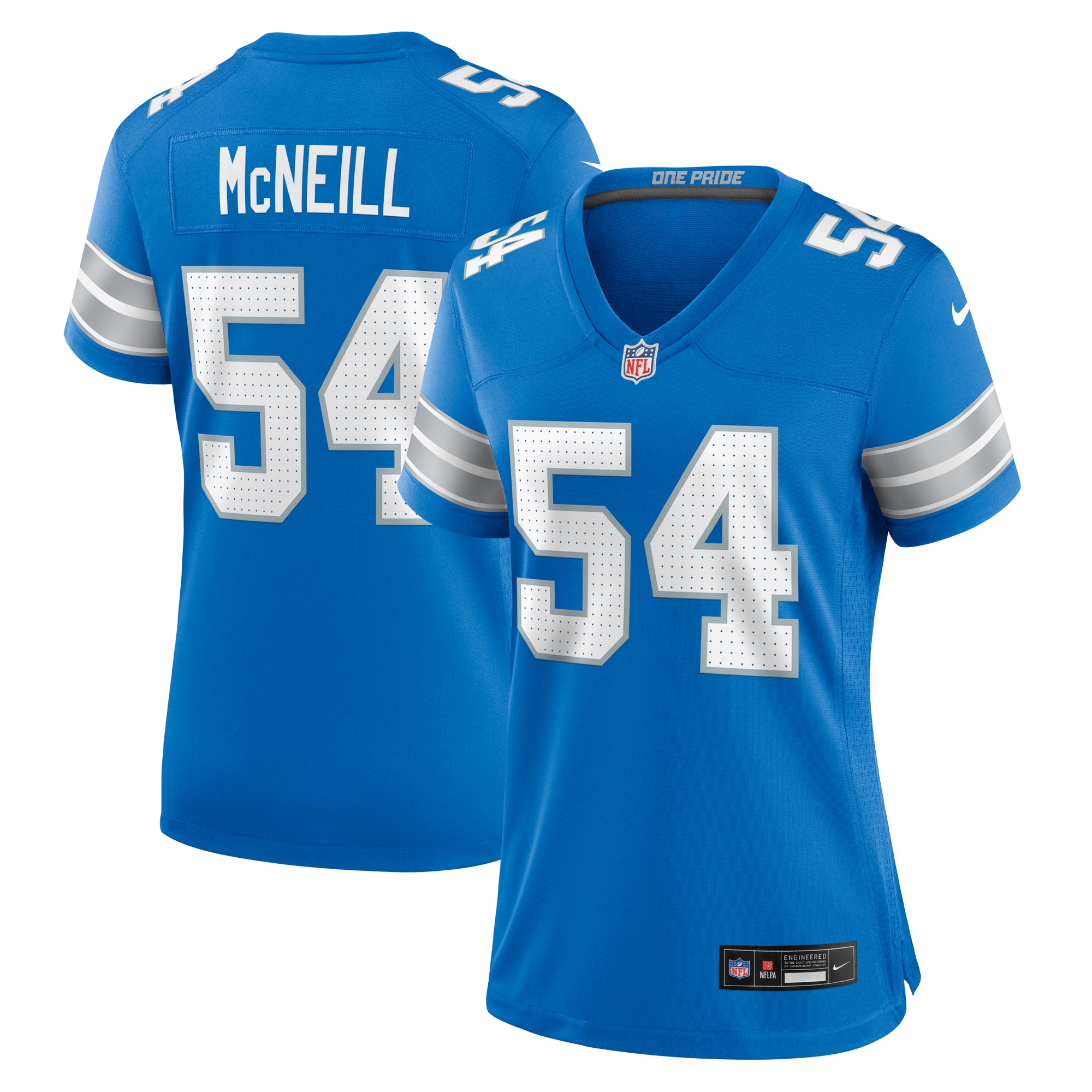 Women's Detroit Lions Alim McNeill Blue Team Game Jersey JS6511 Saliibo