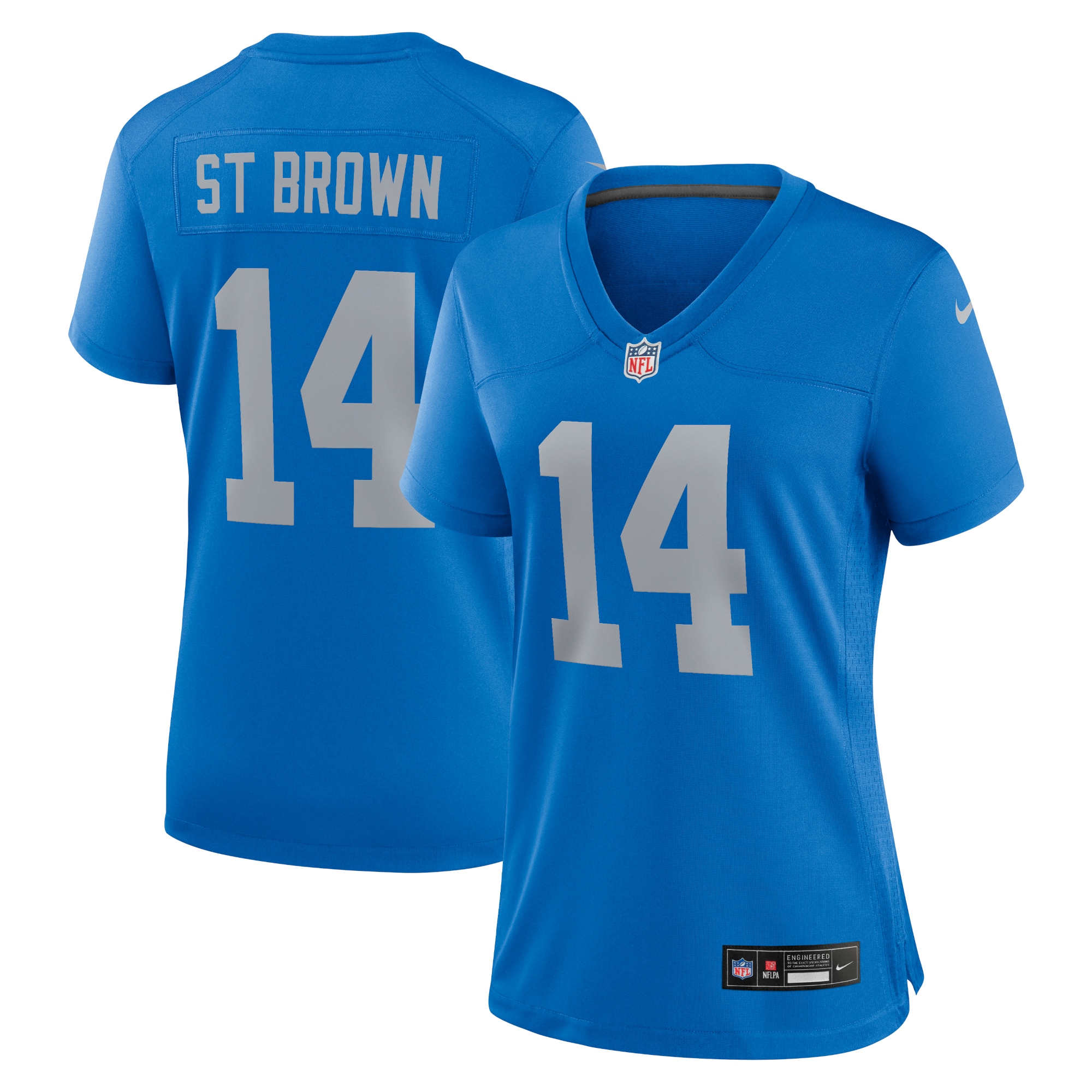 Women's Detroit Lions Amon-Ra St. Brown Blue Alternate Game Jersey JS7569 Saliibo