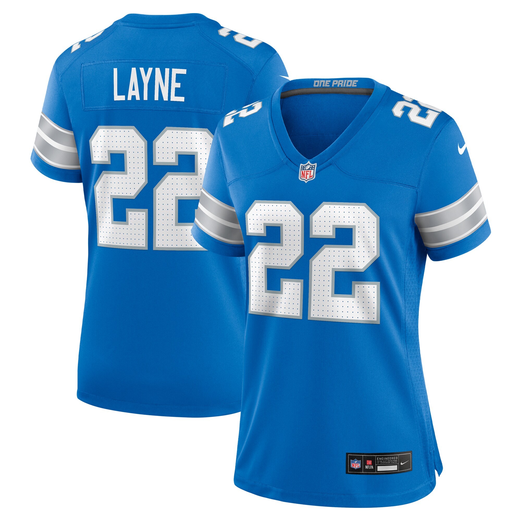 Women's Detroit Lions Bobby Layne Blue Retired Player Game Jersey JS4510 Saliibo
