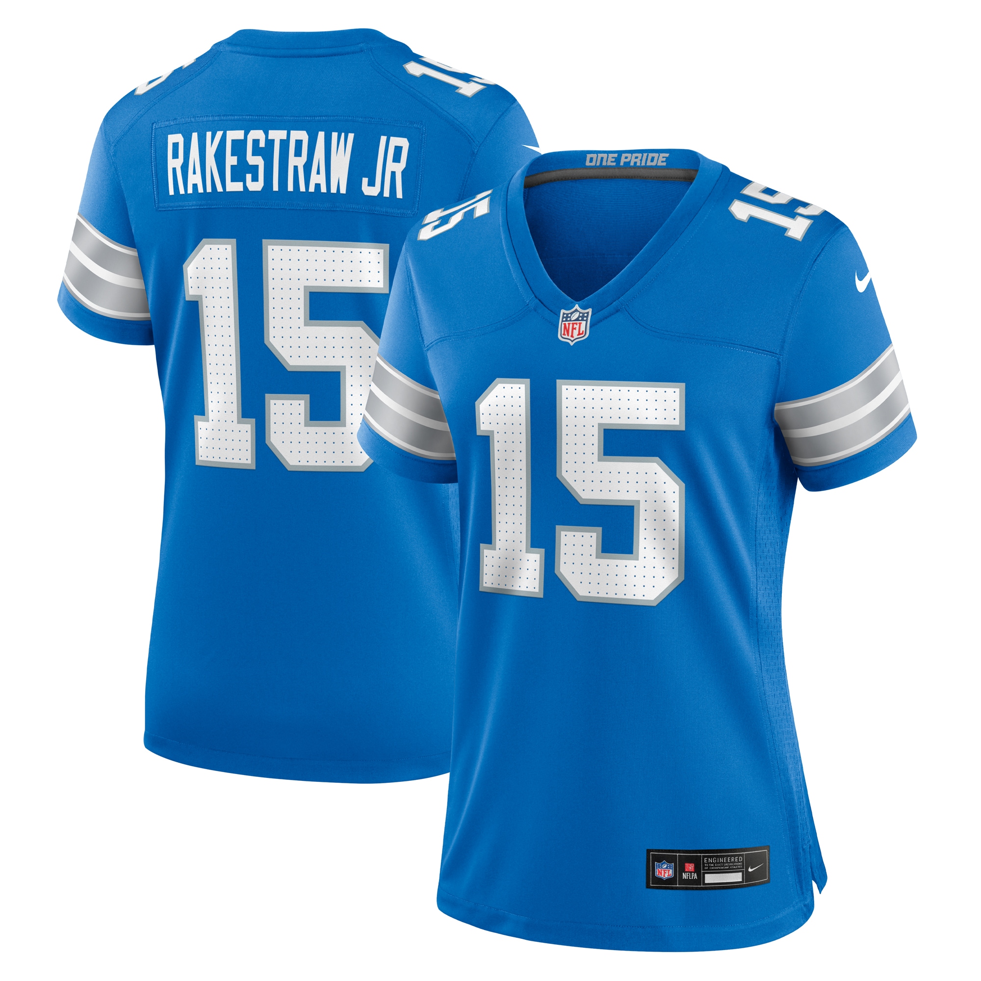 Women's Detroit Lions Ennis Rakestraw Jr. Blue Team Game Jersey JS9887 Saliibo