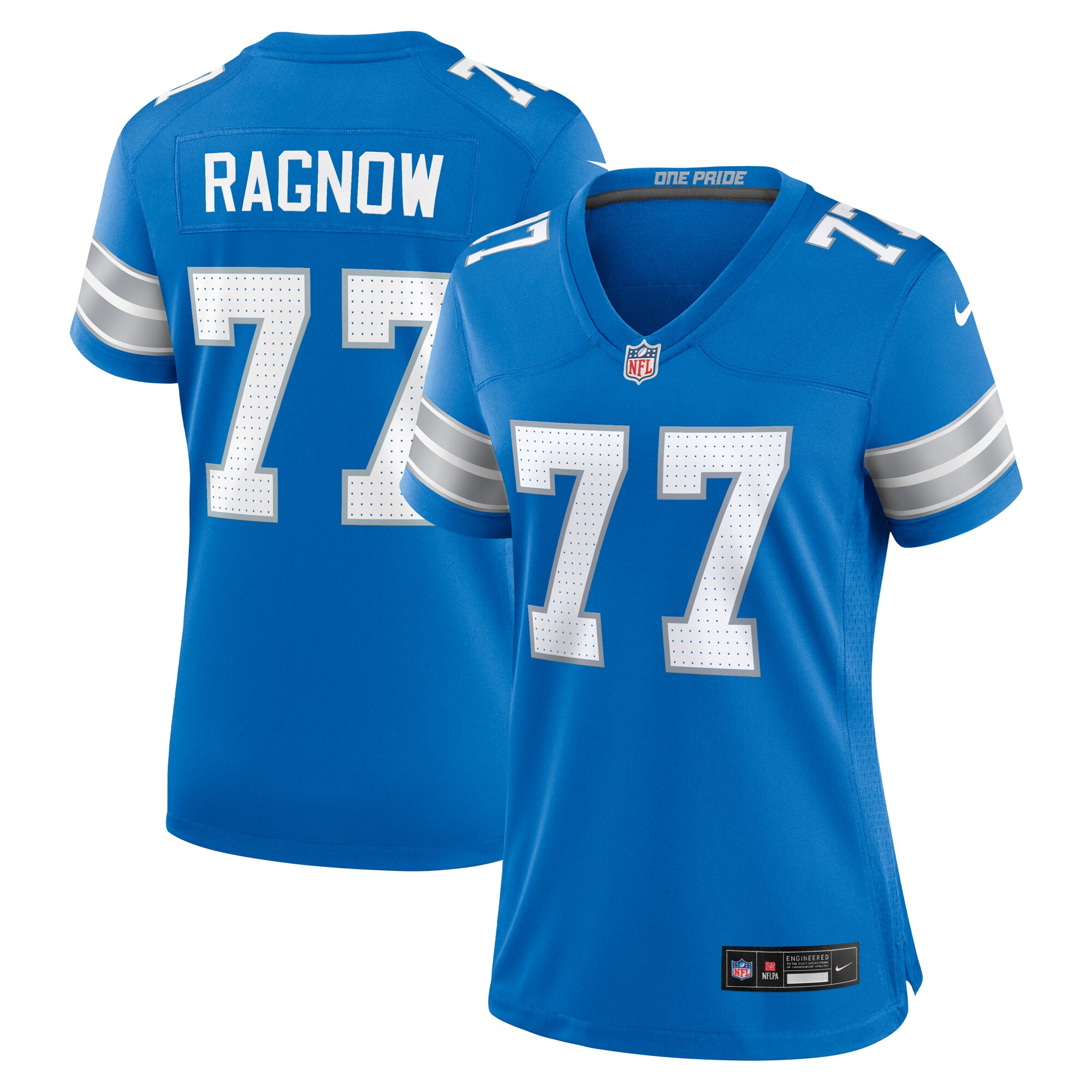 Women's Detroit Lions Frank Ragnow Blue Team Game Jersey JS8178 Saliibo