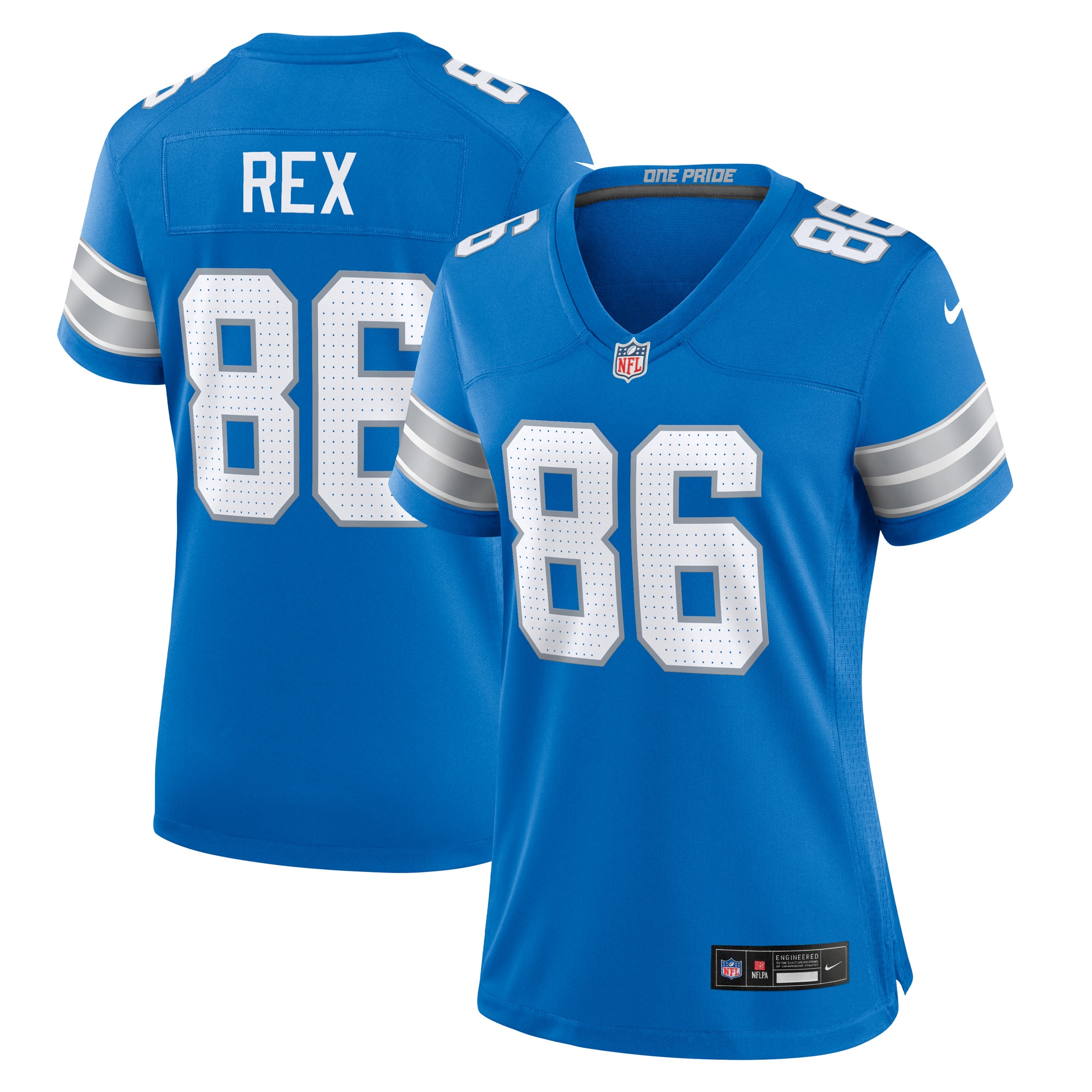 Women's Detroit Lions Isaac Rex Blue Game Jersey JS4446 Saliibo