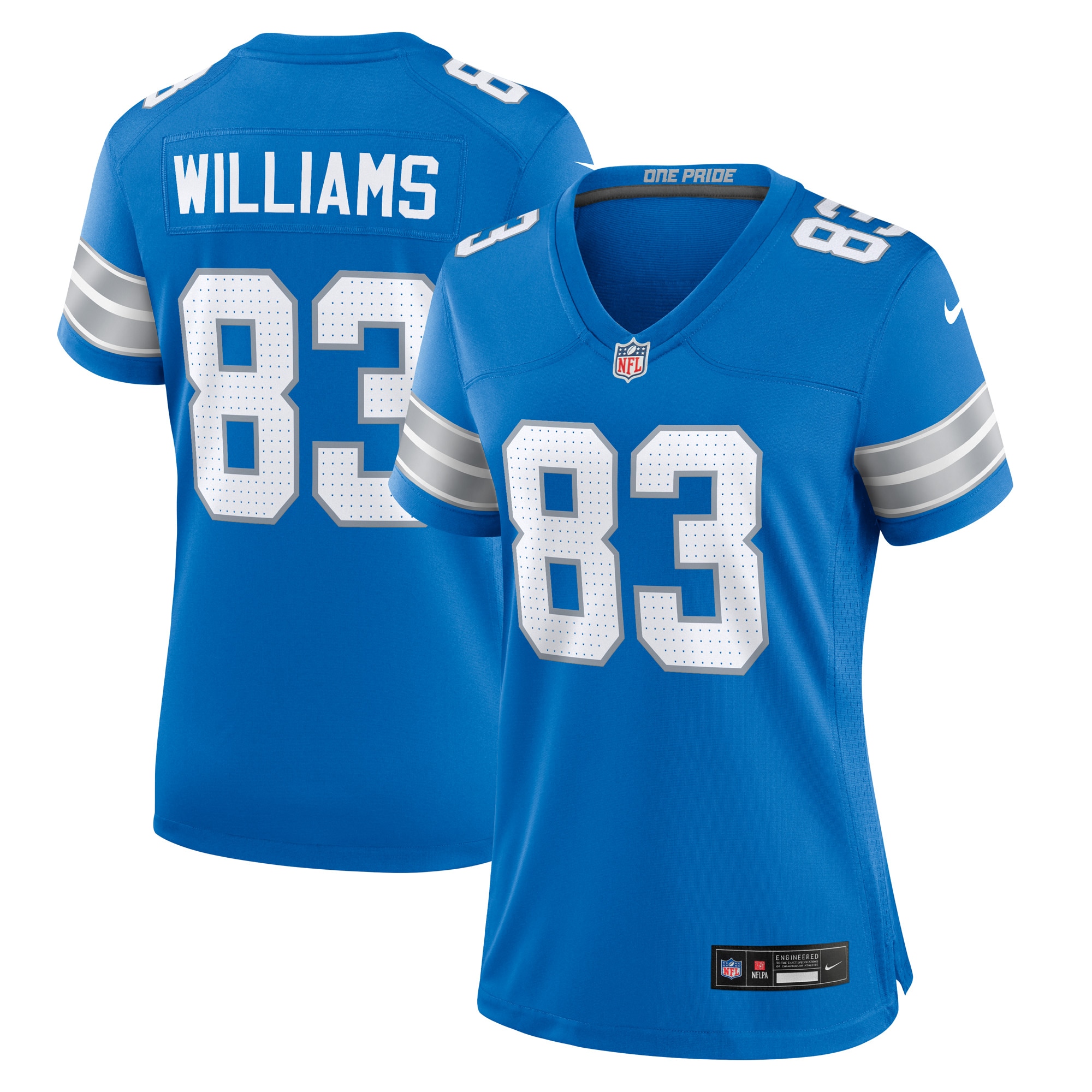 Women's Detroit Lions Isaiah Williams Blue Game Jersey JS7766 Saliibo
