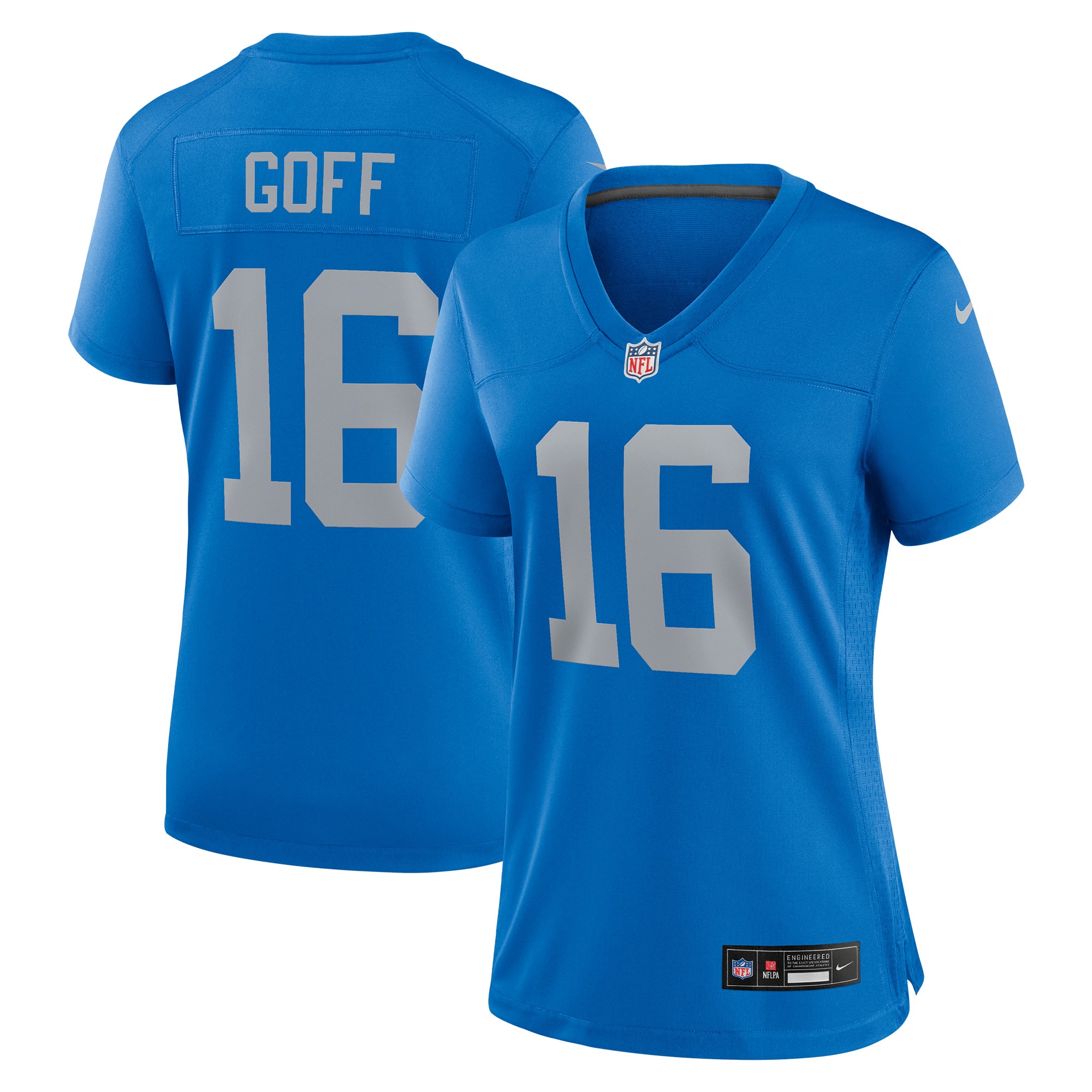 Women's Detroit Lions Jared Goff Blue Alternate Game Jersey JS7491 Saliibo