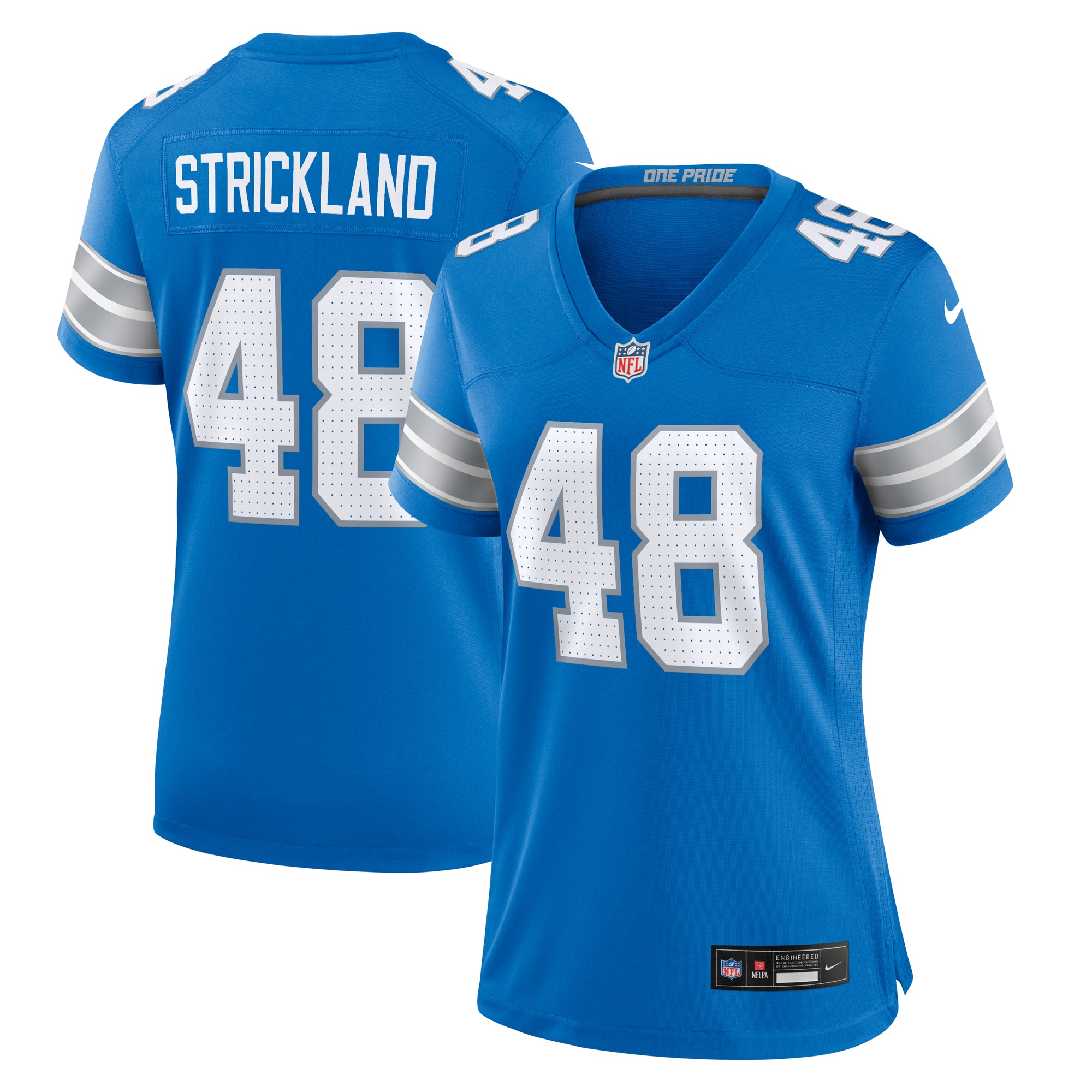 Women's Detroit Lions Loren Strickland Blue Game Jersey JS7776 Saliibo