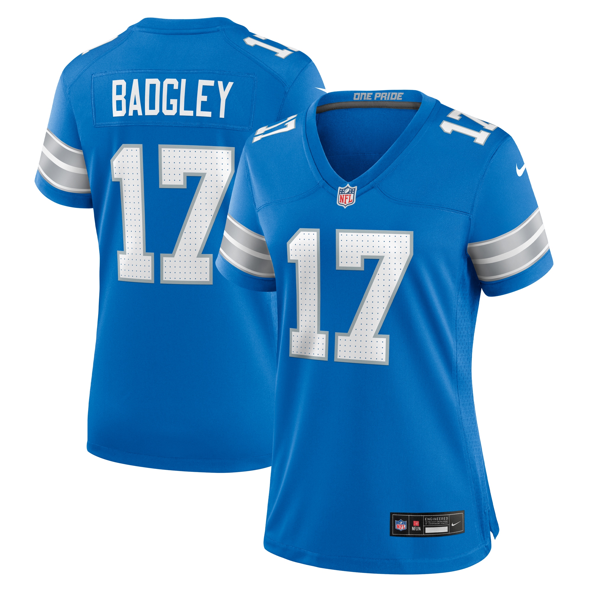 Women's Detroit Lions Michael Badgley Blue Team Game Jersey JS1481 Saliibo