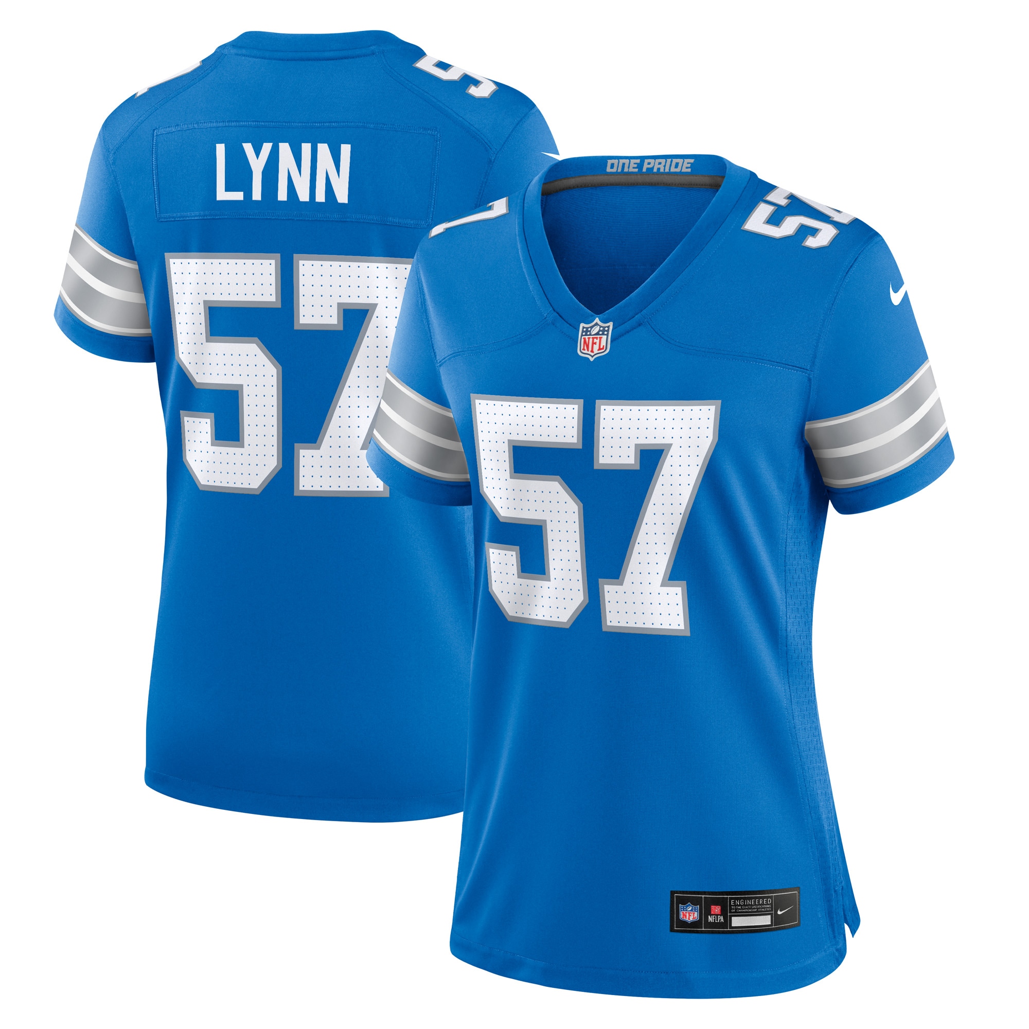 Women's Detroit Lions Nate Lynn Blue Game Jersey JS6932 Saliibo