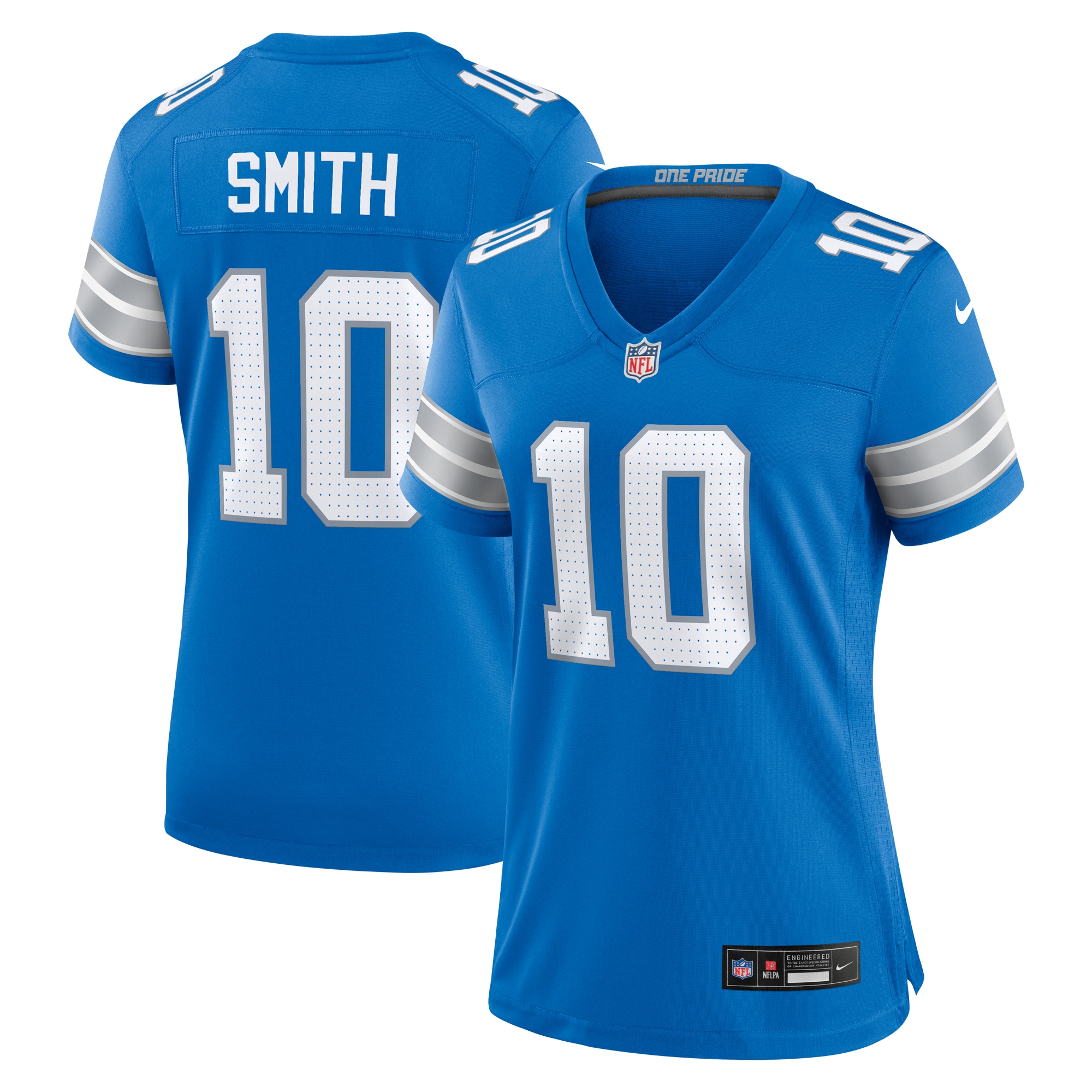 Women's Detroit Lions Tre'Quan Smith Blue Game Jersey JS8711 Saliibo
