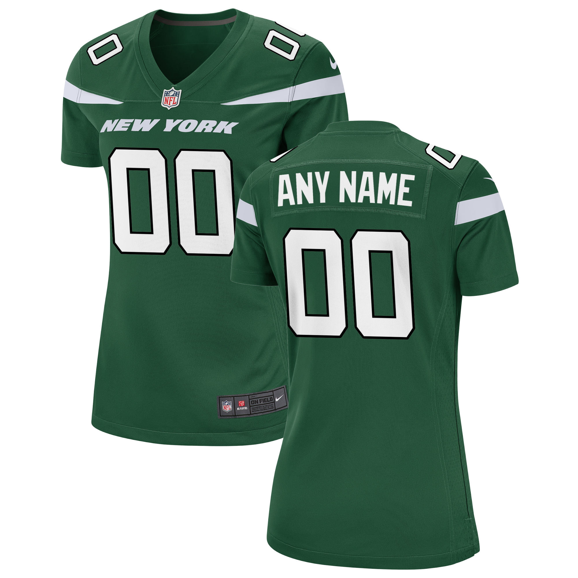 Women's Gotham Green New York Jets Custom Game Jersey JS8264 Saliibo