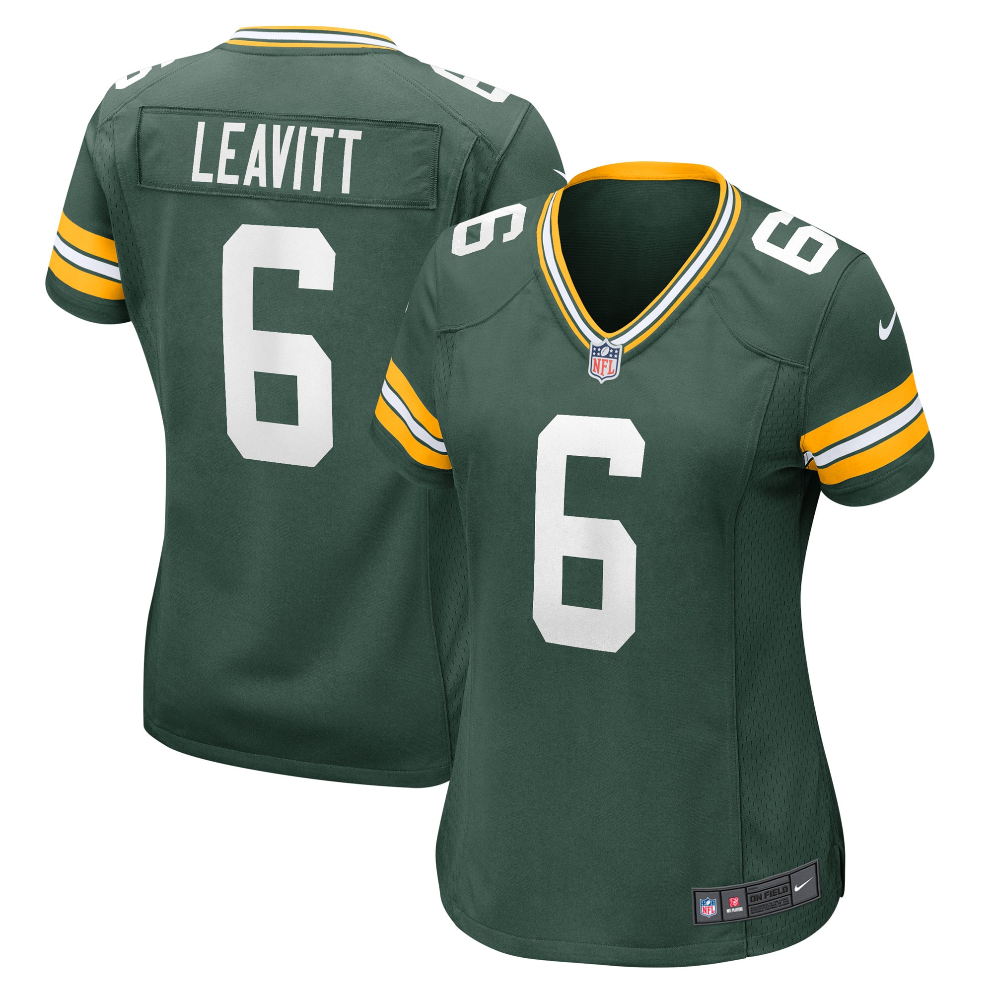 Women's Green Bay Packers Dallin Leavitt Green Game Player Jersey JS9715 Saliibo