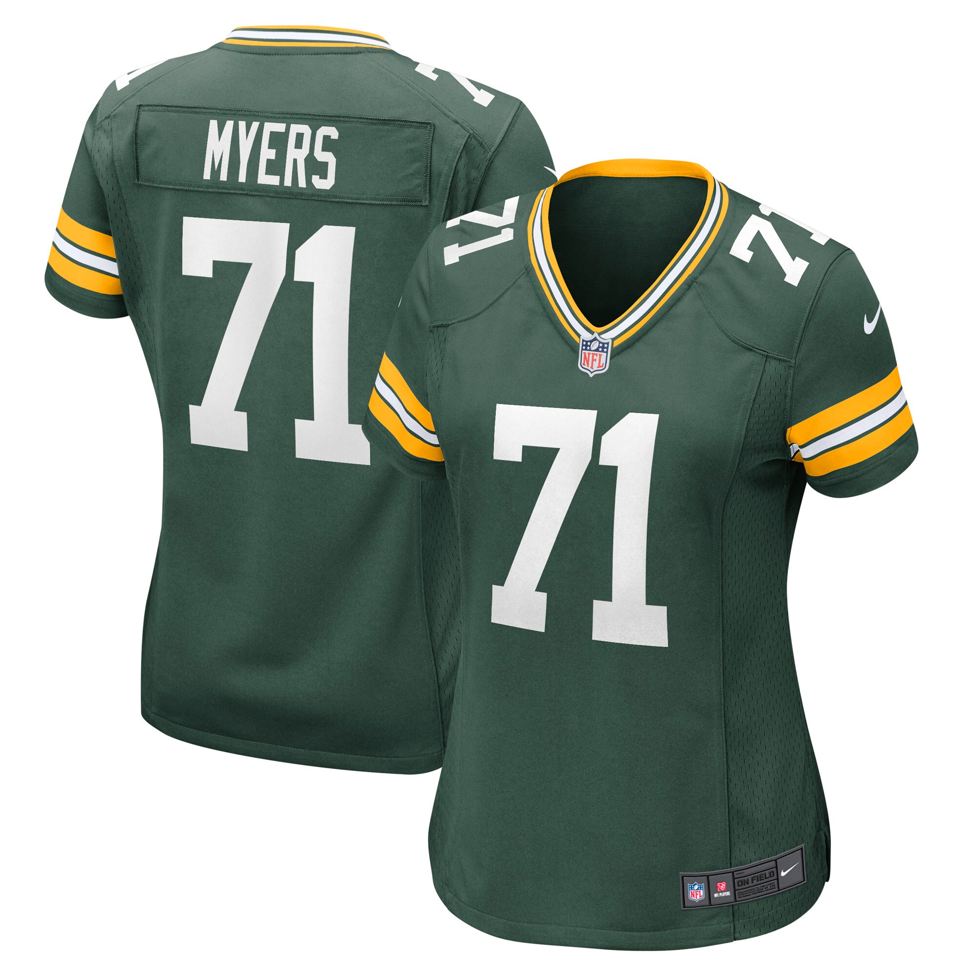 Women's Green Bay Packers Josh Myers Green Game Jersey JS7560 Saliibo
