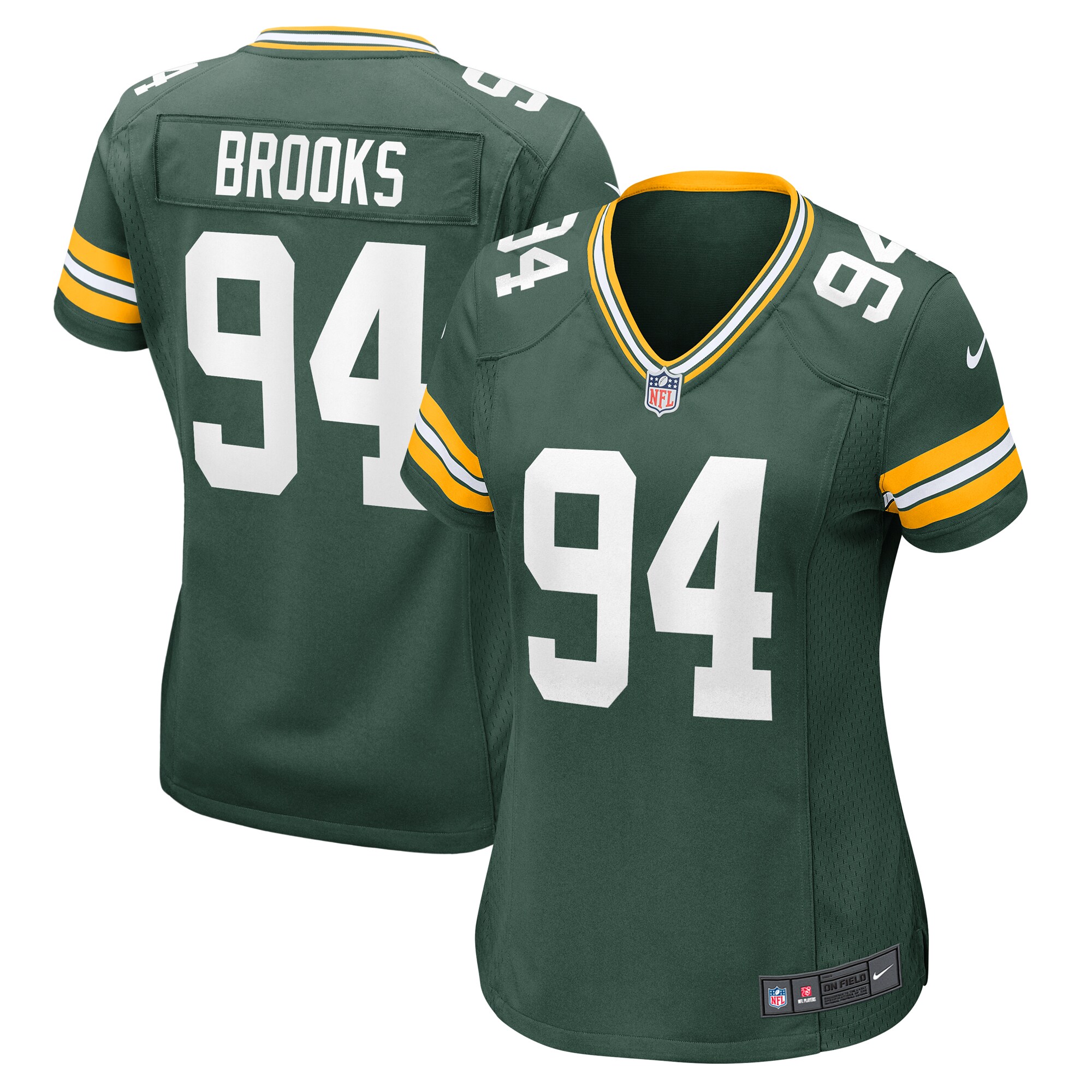 Women's Green Bay Packers Karl Brooks Green Game Jersey JS8150 Saliibo