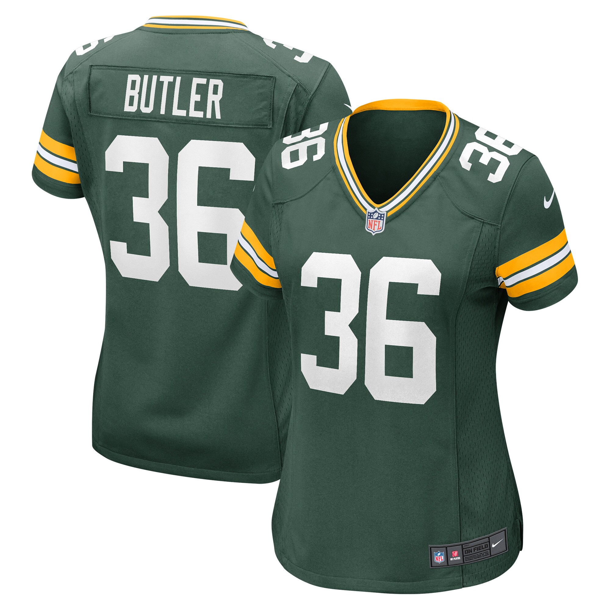 Women's Green Bay Packers LeRoy Butler Green Retired Player Game Jersey JS7781 Saliibo