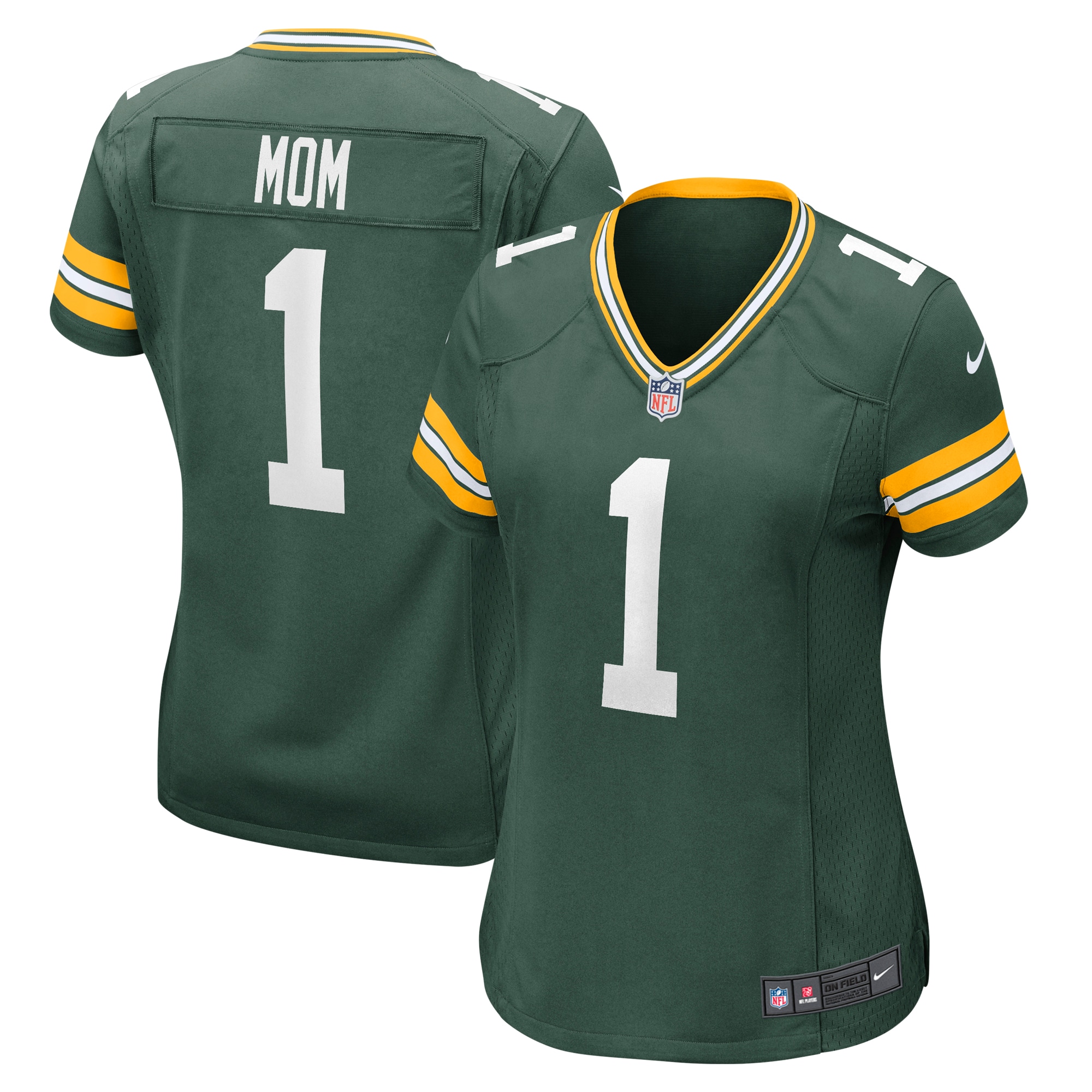 Women's Green Bay Packers Number 1 Mom Green Game Jersey JS5580 Saliibo