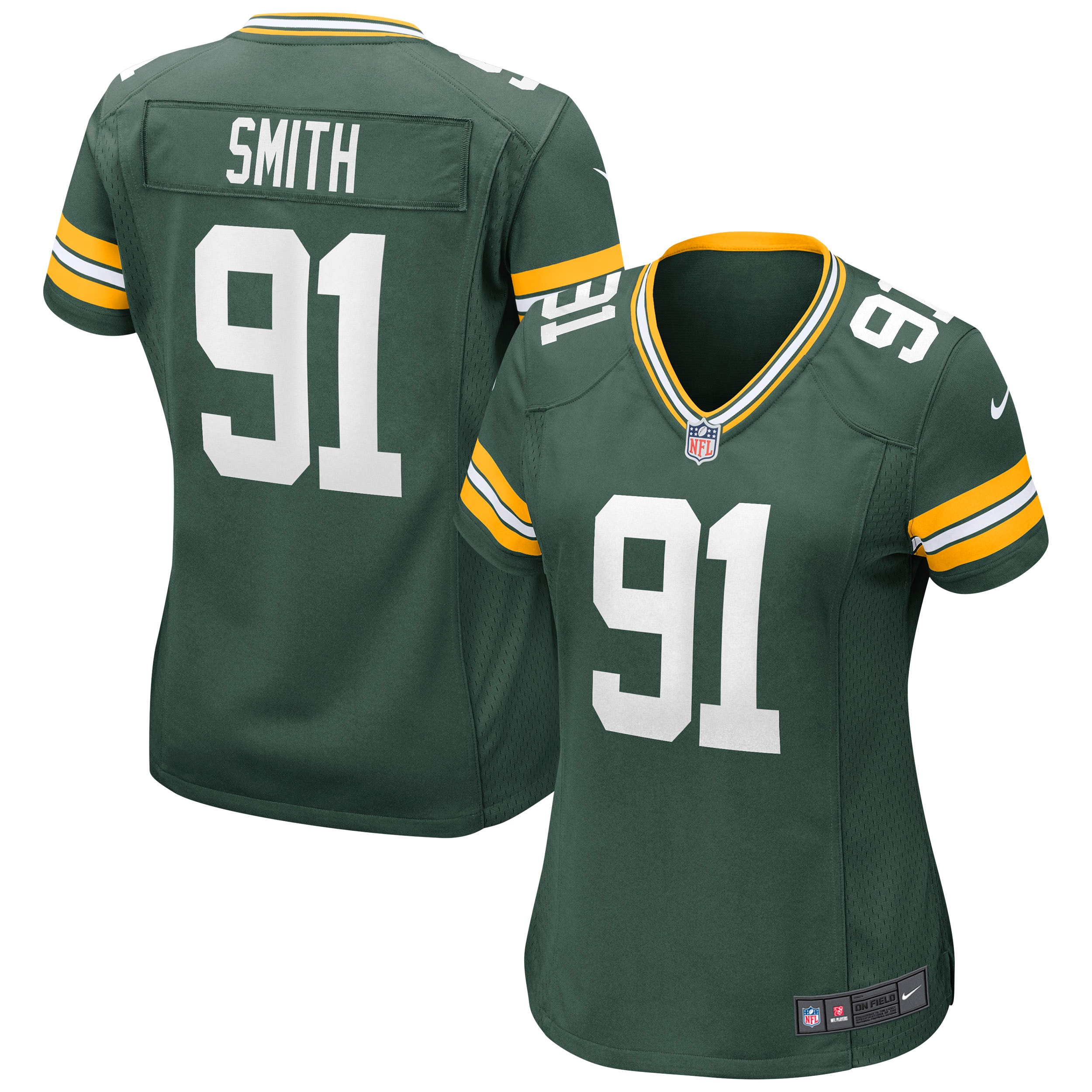 Women's Green Bay Packers Preston Smith Green Game Jersey JS8235 Saliibo