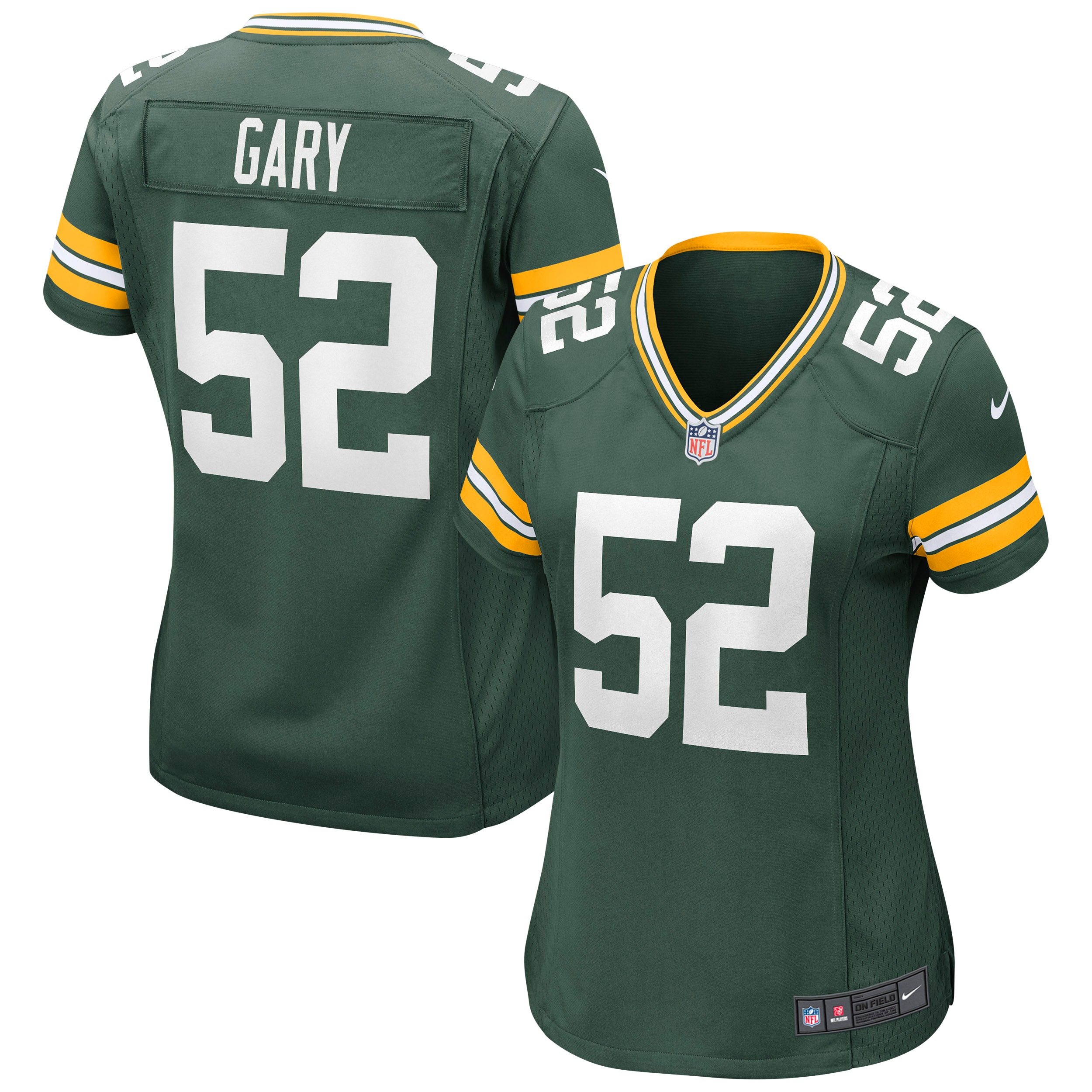Women's Green Bay Packers Rashan Gary Green Game Jersey JS4585 Saliibo