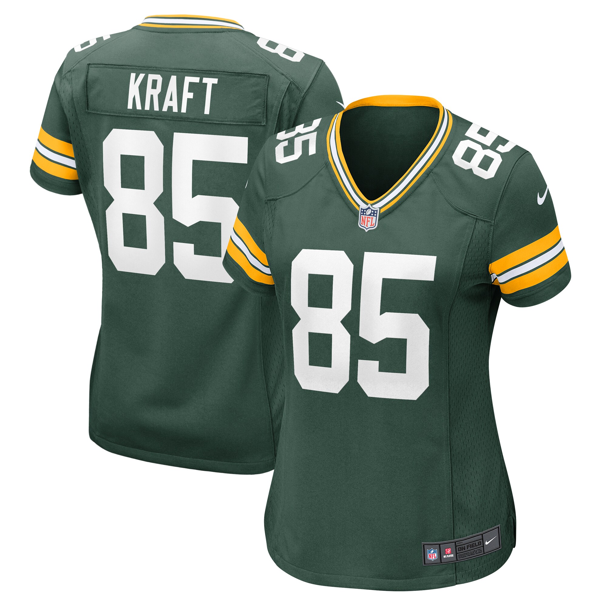 Women's Green Bay Packers Tucker Kraft Green Game Jersey JS8108 Saliibo