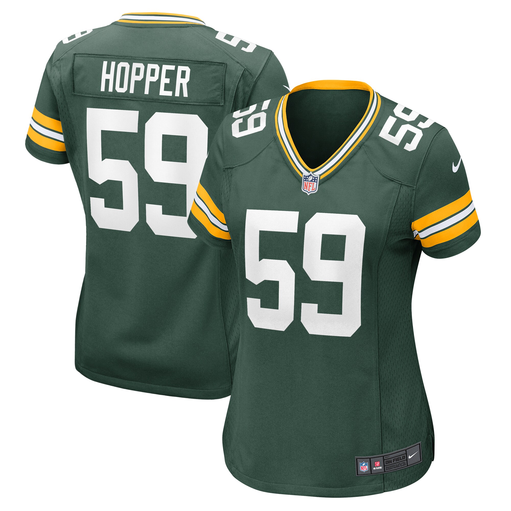 Women's Green Bay Packers Ty'Ron Hopper Green Game Jersey JS4865 Saliibo