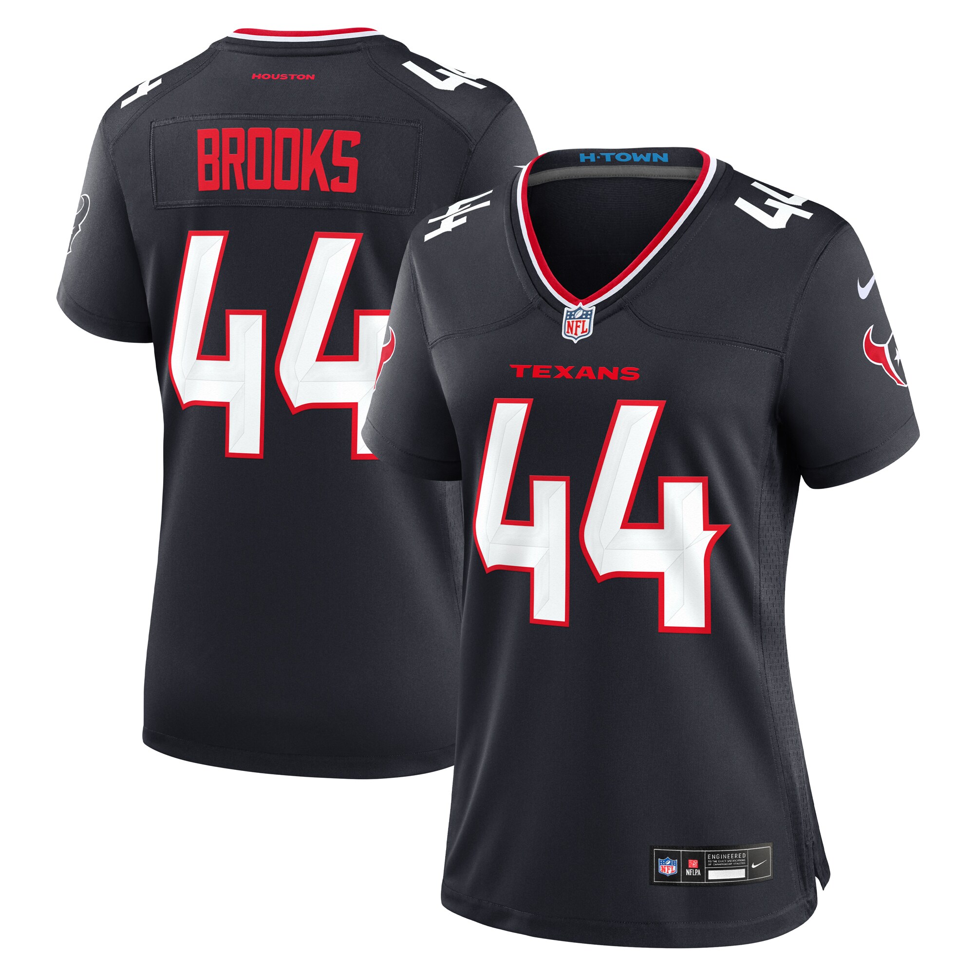 Women's Houston Texans British Brooks Navy Team Game Jersey JS7986 Saliibo