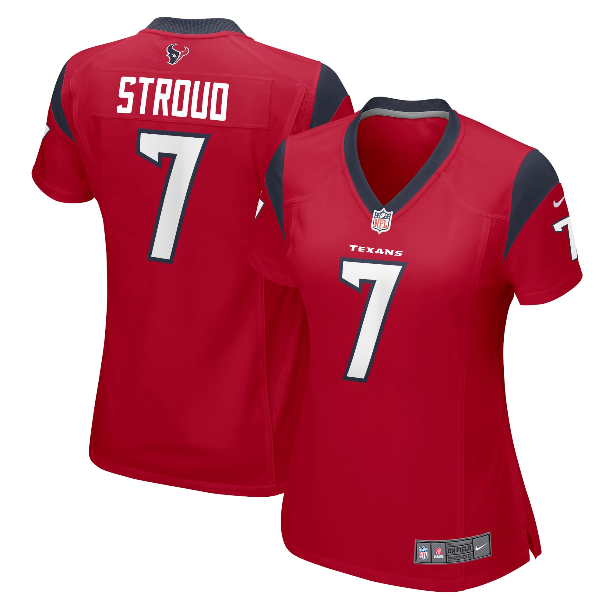 Women's Houston Texans C.J. Stroud Red Game Jersey JS7332 Saliibo