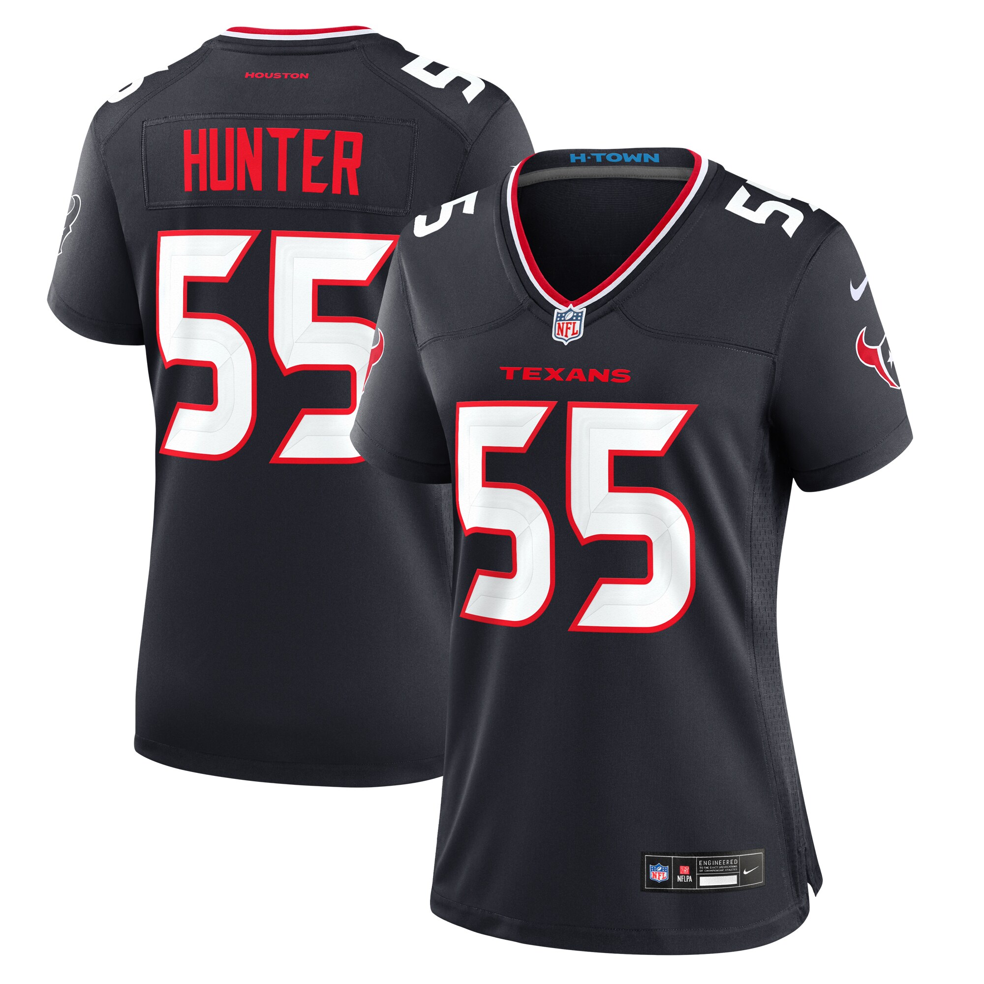 Women's Houston Texans Danielle Hunter Navy Team Game Jersey JS8828 Saliibo