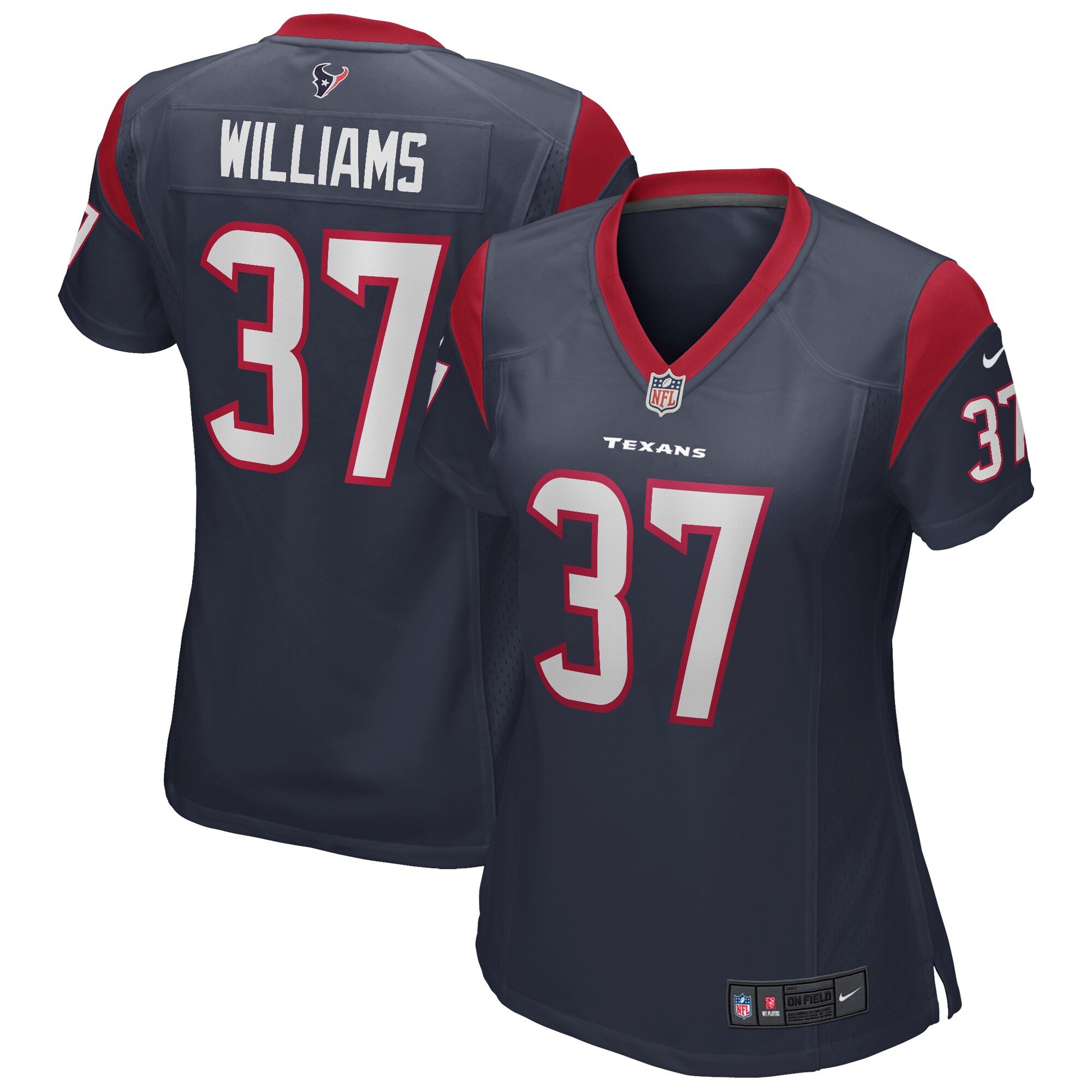 Women's Houston Texans Domanick Williams Navy Game Retired Player Jersey JS8052 Saliibo