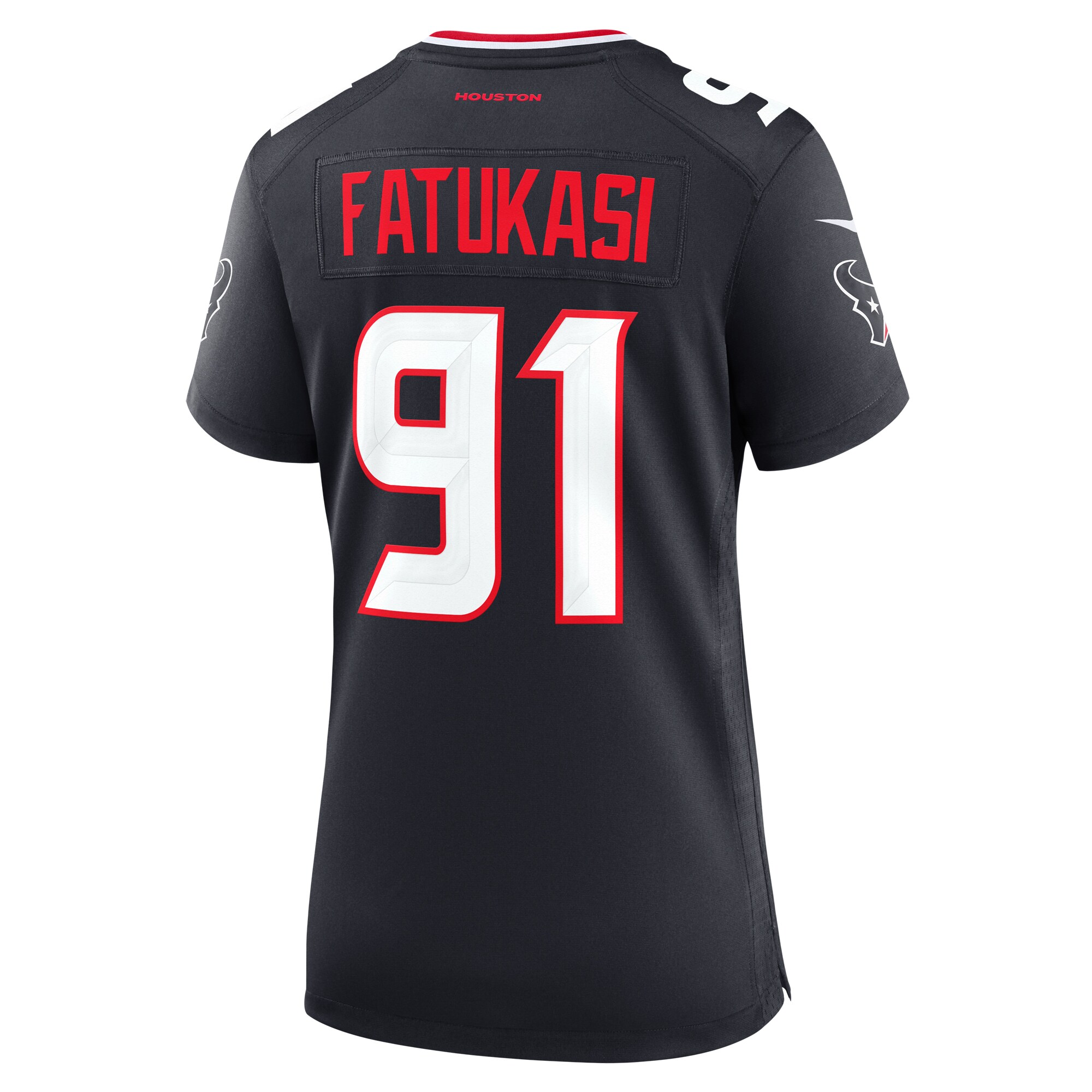 Women's Houston Texans Folorunso Fatukasi Navy Team Game Jersey JS5572 Saliibo - Image 3