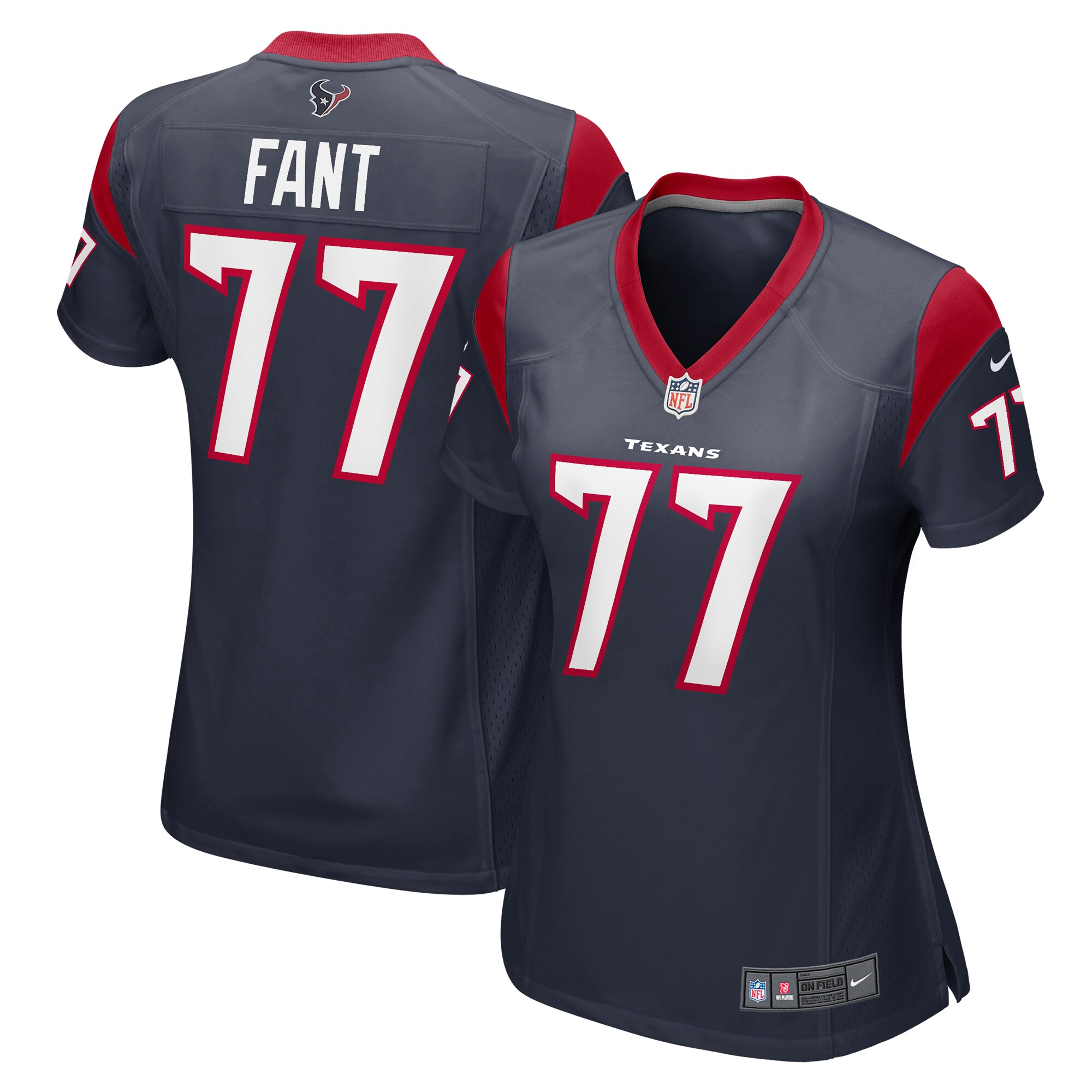 Women's Houston Texans George Fant Navy Game Jersey JS2062 Saliibo