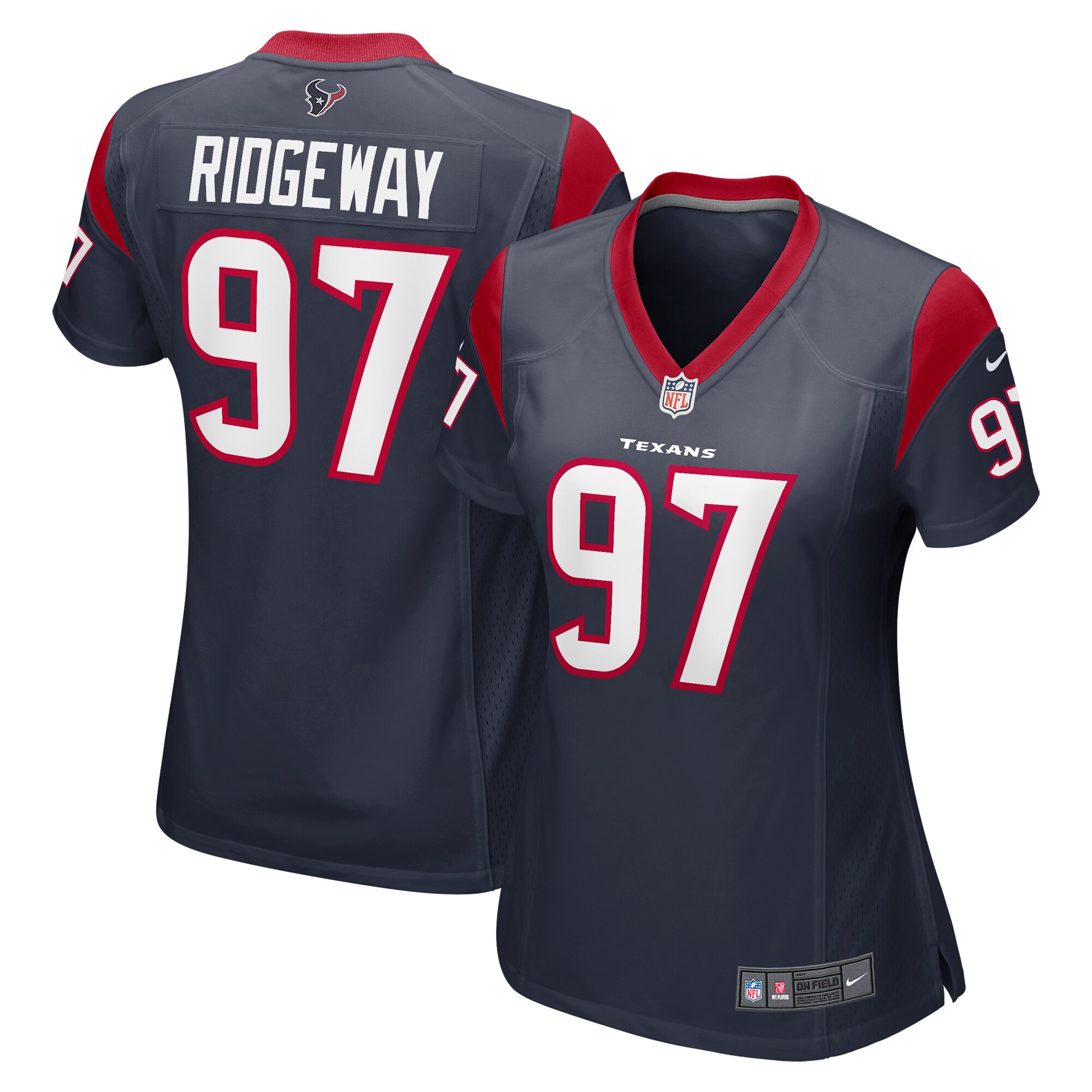 Women's Houston Texans Hassan Ridgeway Navy Game Player Jersey JS6676 Saliibo
