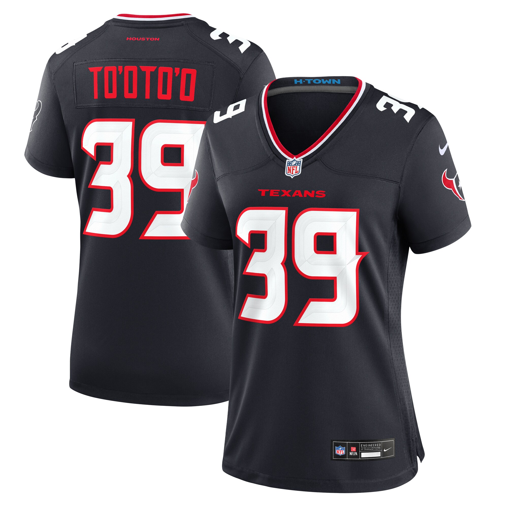 Women's Houston Texans Henry To'oto'o Navy Team Game Jersey JS5817 Saliibo