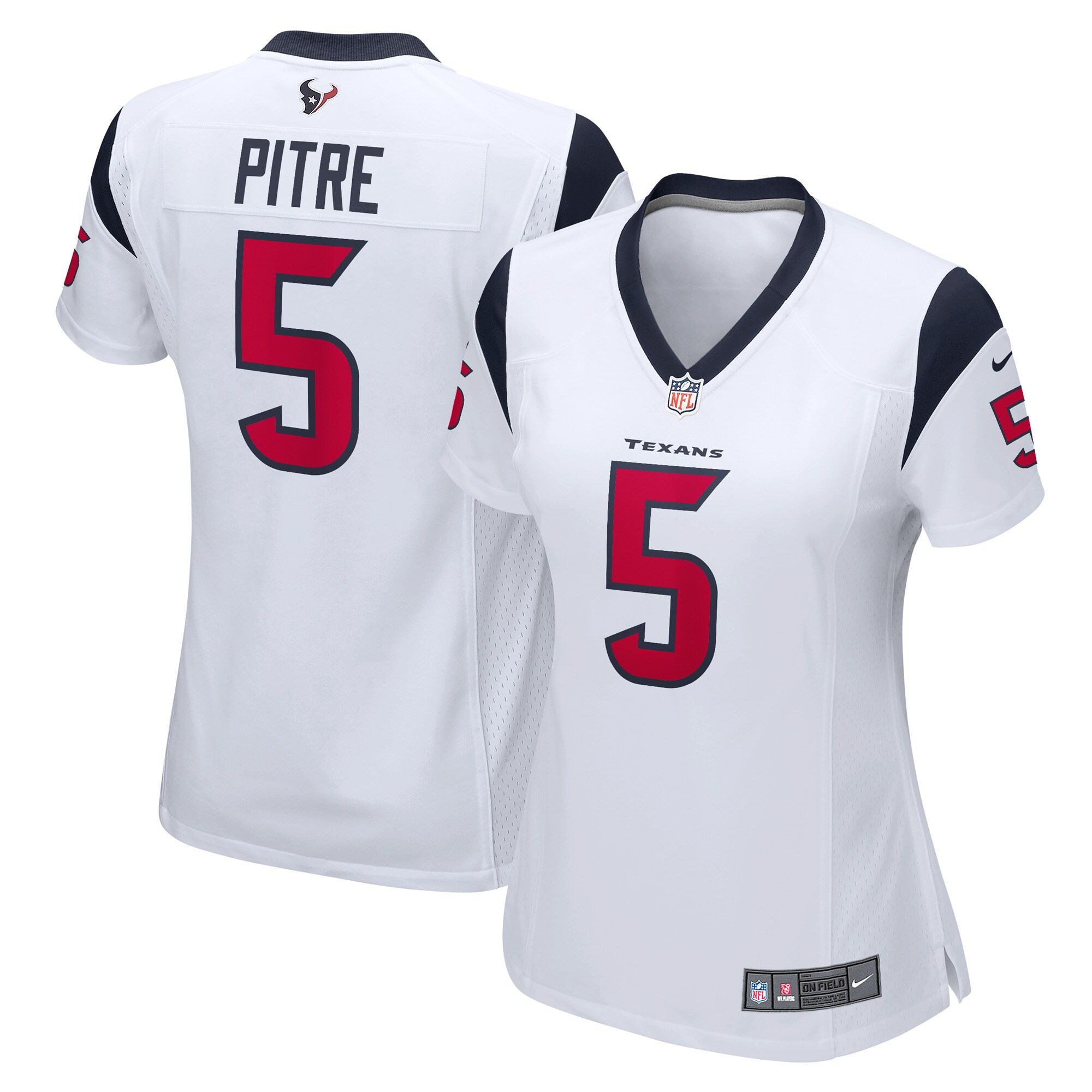 Women's Houston Texans Jalen Pitre White Game Player Jersey JS5397 Saliibo