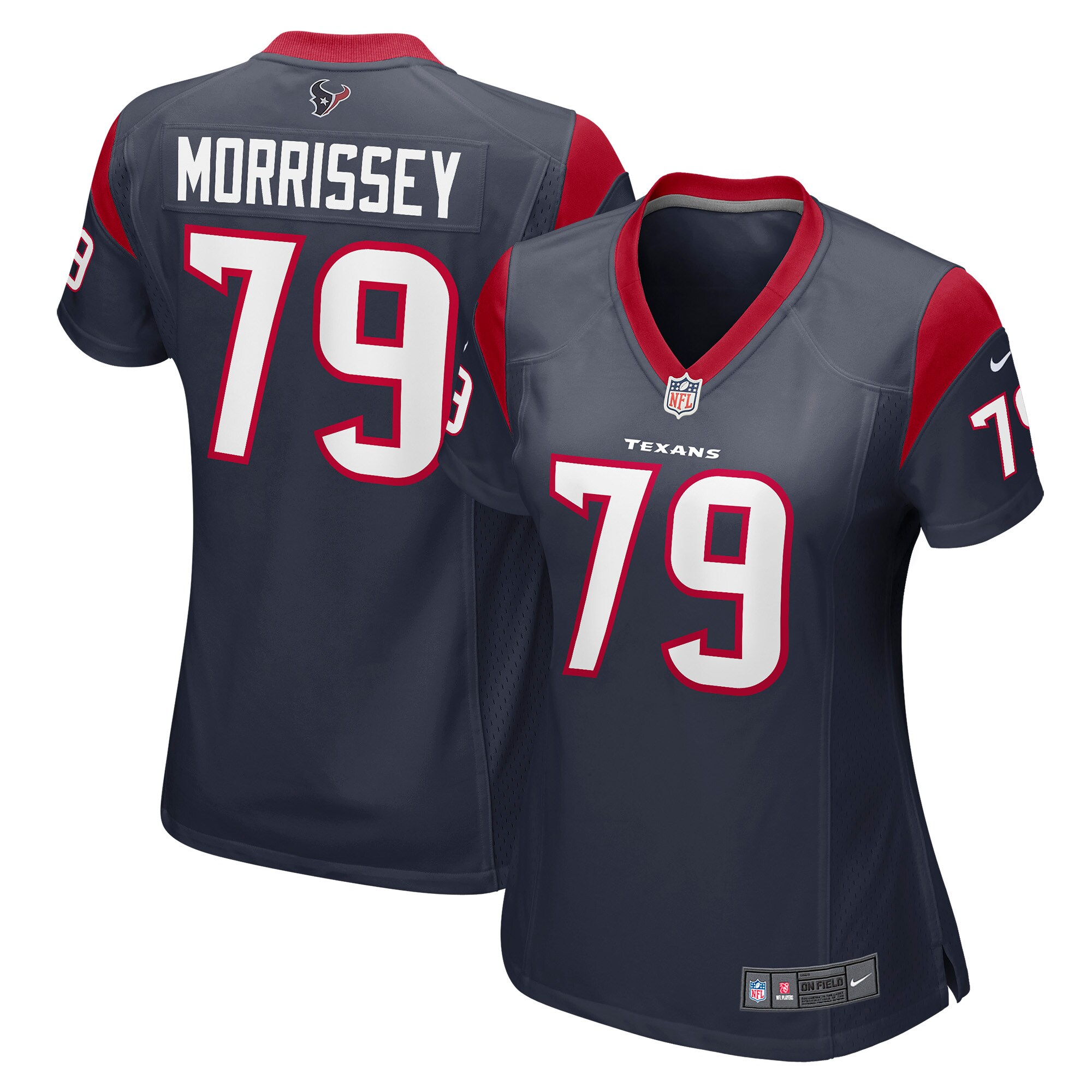 Women's Houston Texans Jimmy Morrissey Navy Game Jersey JS8318 Saliibo
