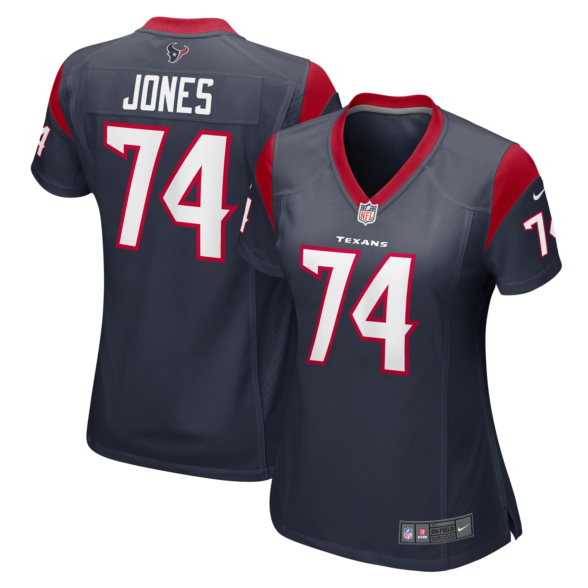 Women's Houston Texans Josh Jones Navy Team Game Jersey JS5083 Saliibo