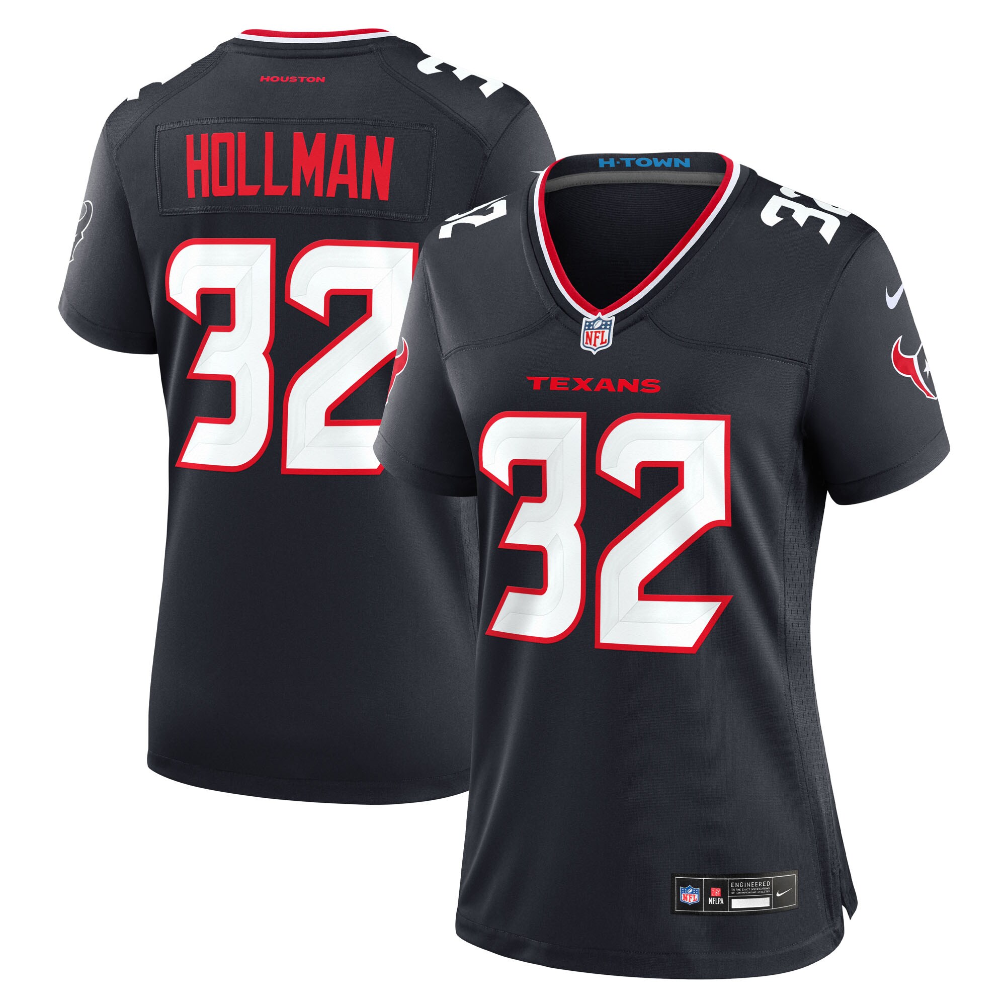 Women's Houston Texans Ka'Dar Hollman Navy Team Game Jersey JS6931 Saliibo