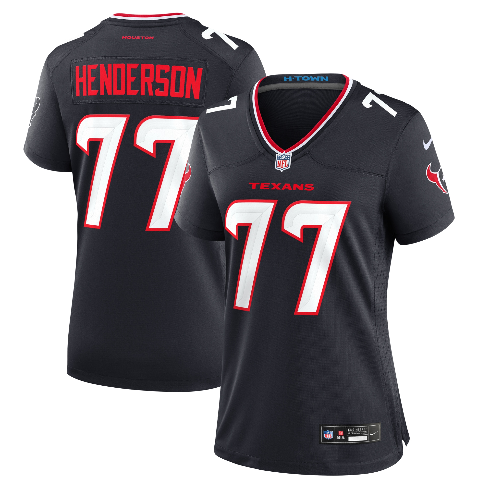 Women's Houston Texans LaDarius Henderson Navy Game Jersey JS6712 Saliibo