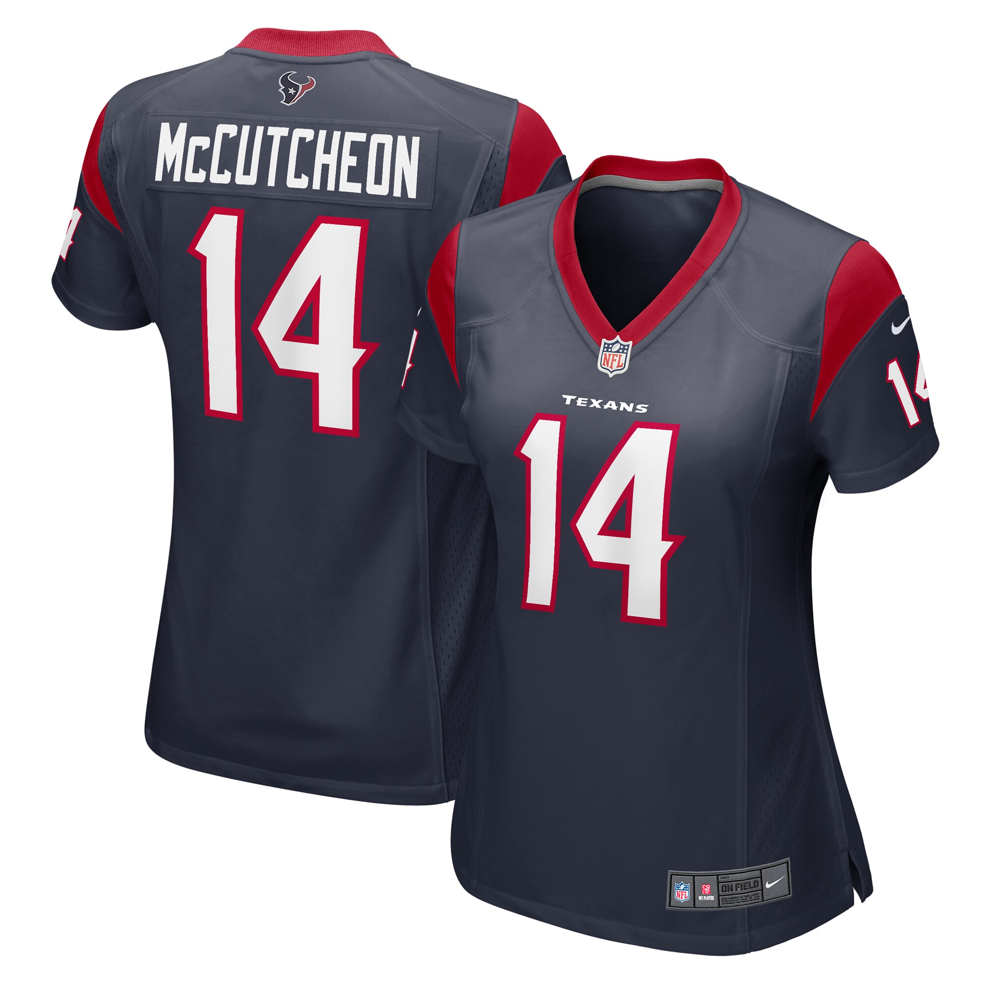 Women's Houston Texans Lance McCutcheon Navy Team Game Jersey JS4639 Saliibo