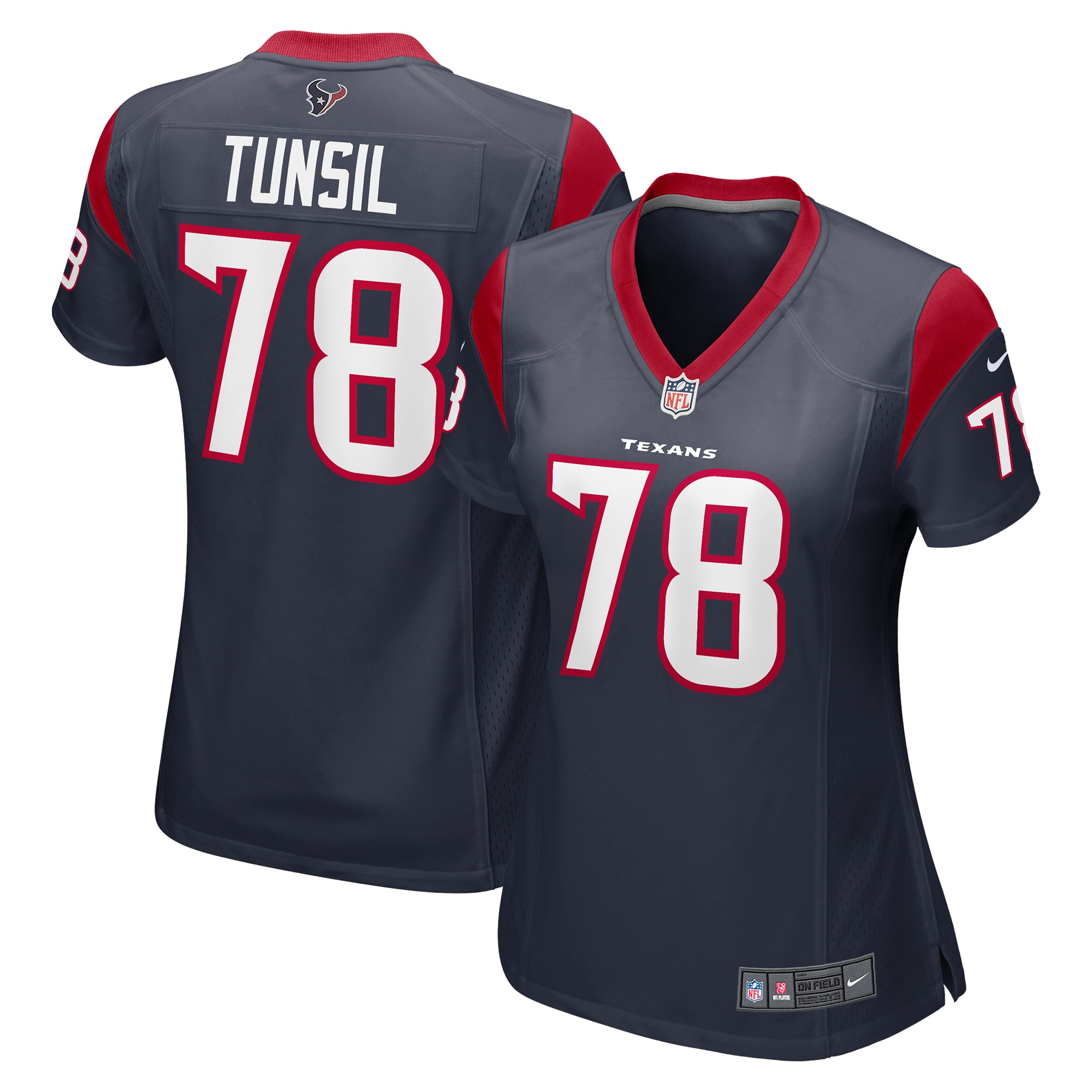 Women's Houston Texans Laremy Tunsil Navy Game Jersey JS4273 Saliibo