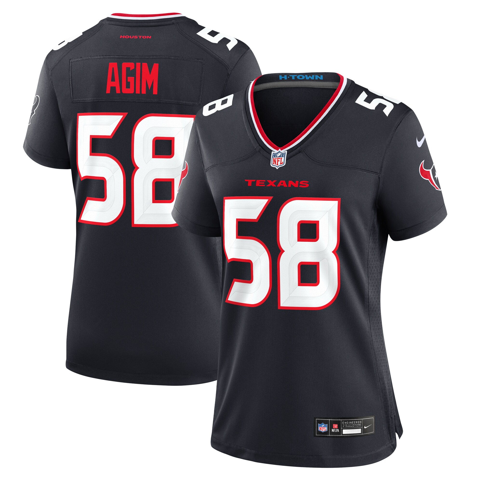 Women's Houston Texans McTelvin Agim Navy Team Game Jersey JS2613 Saliibo