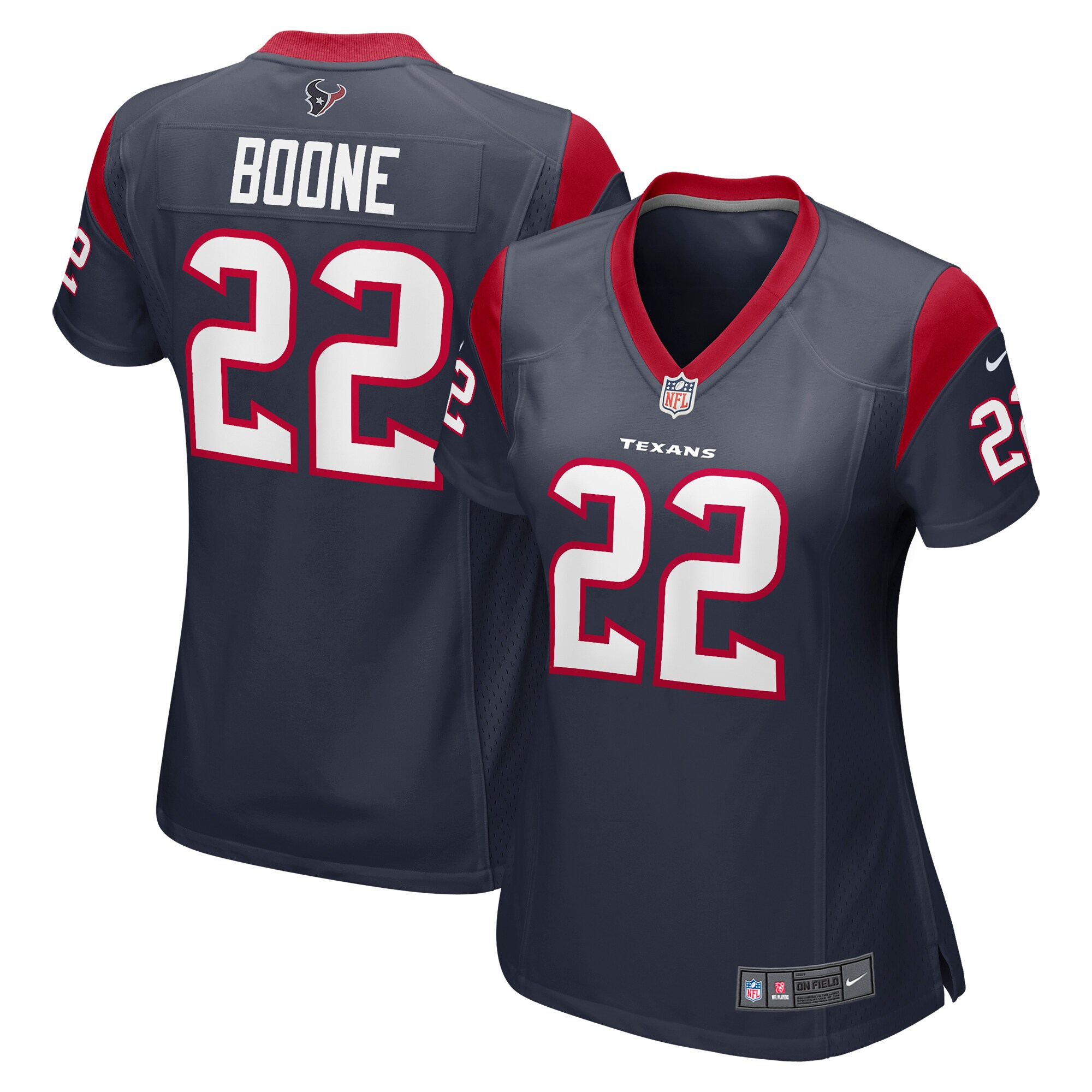 Women's Houston Texans Mike Boone Navy Game Player Jersey JS7094 Saliibo