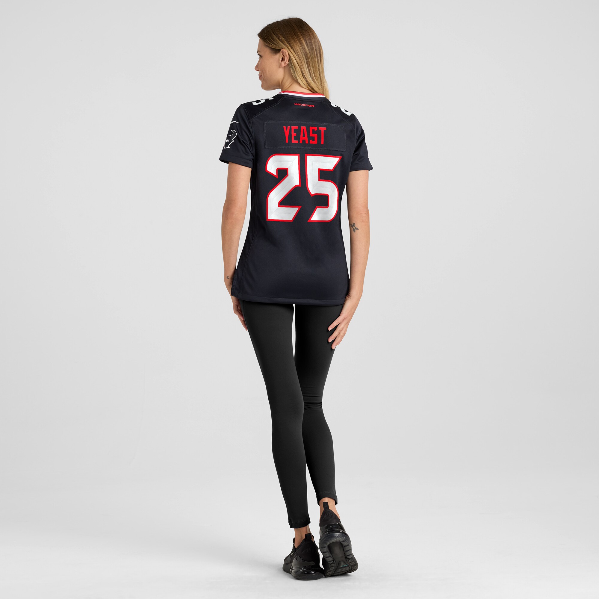Women's Houston Texans Russ Yeast Navy Team Game Jersey JS2836 Saliibo - Image 5