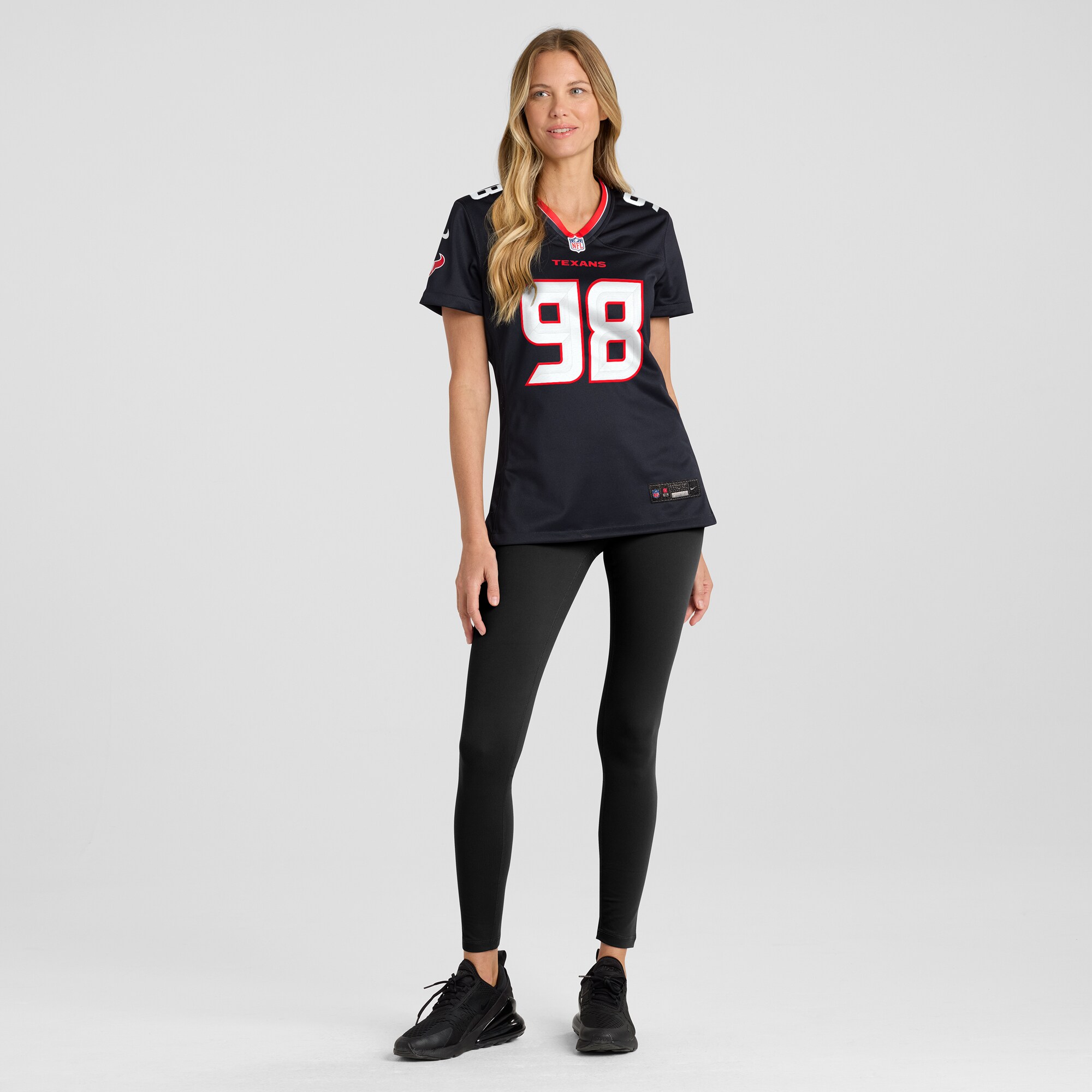 Women's Houston Texans Tim Settle Jr. Navy Team Game Jersey JS1457 Saliibo - Image 4