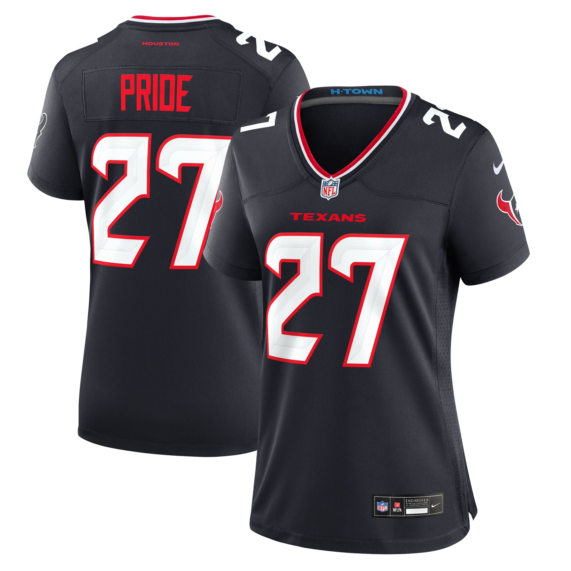 Women's Houston Texans Troy Pride Navy Team Game Jersey JS9011 Saliibo