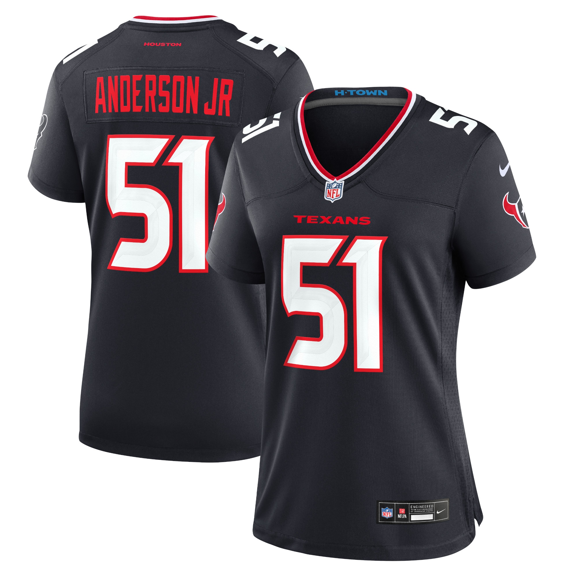 Women's Houston Texans Will Anderson Jr. Navy Game Jersey JS7728 Saliibo